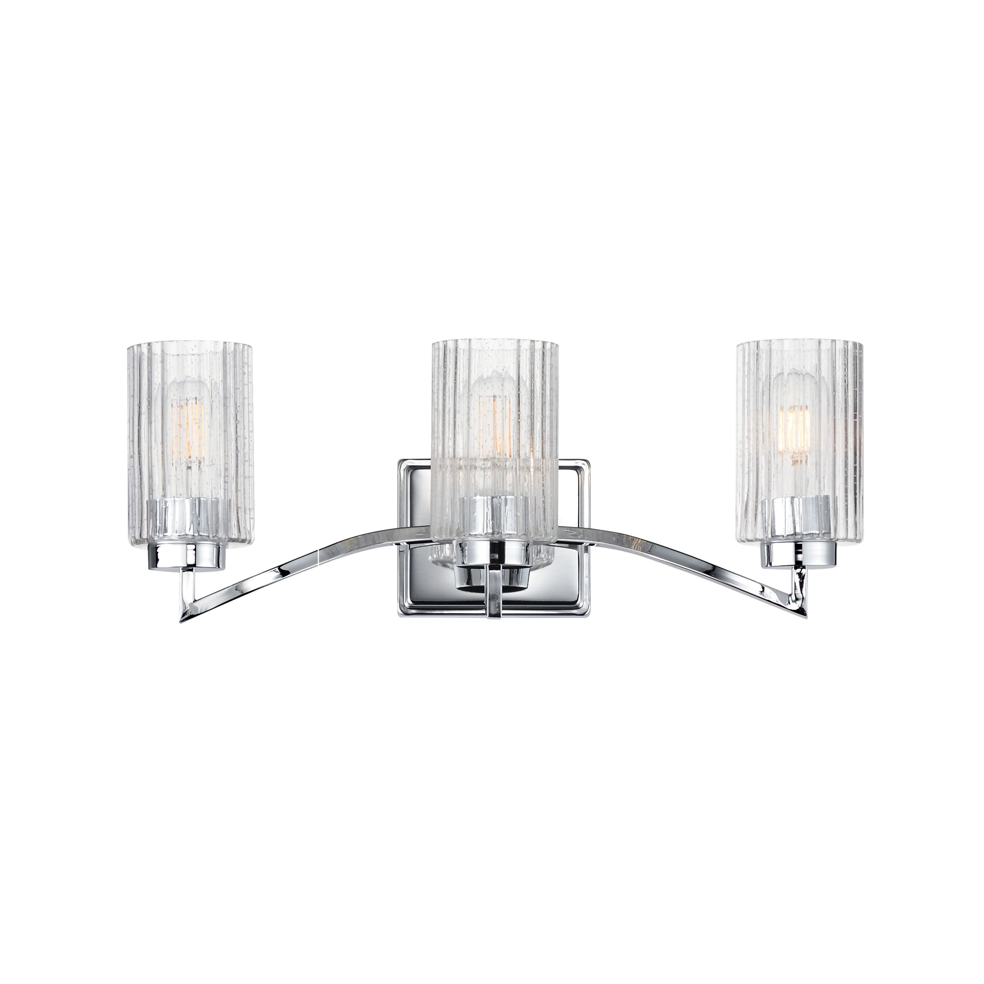 Rigata 3-Light Bath Vanity Polished Nickel by Maxim Lighting
