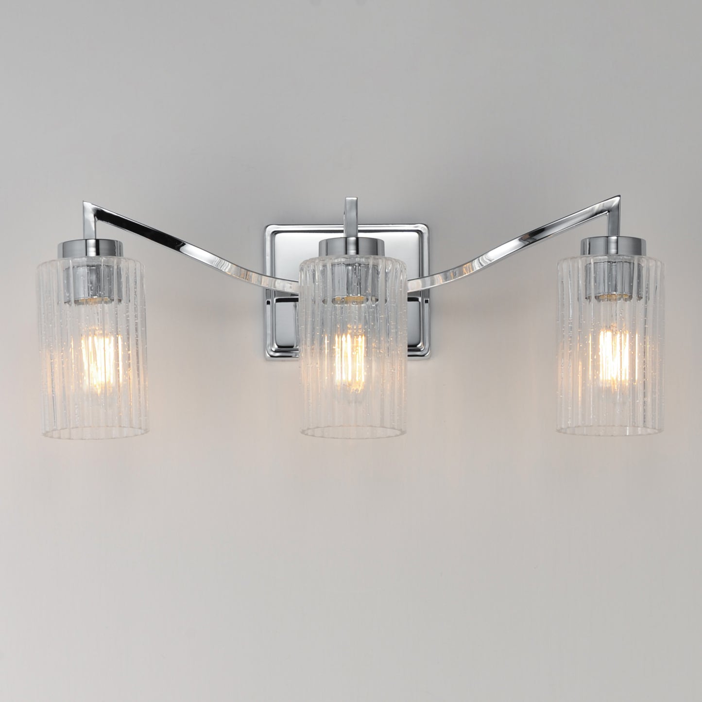 Rigata 3-Light Bath Vanity Polished Nickel by Maxim Lighting