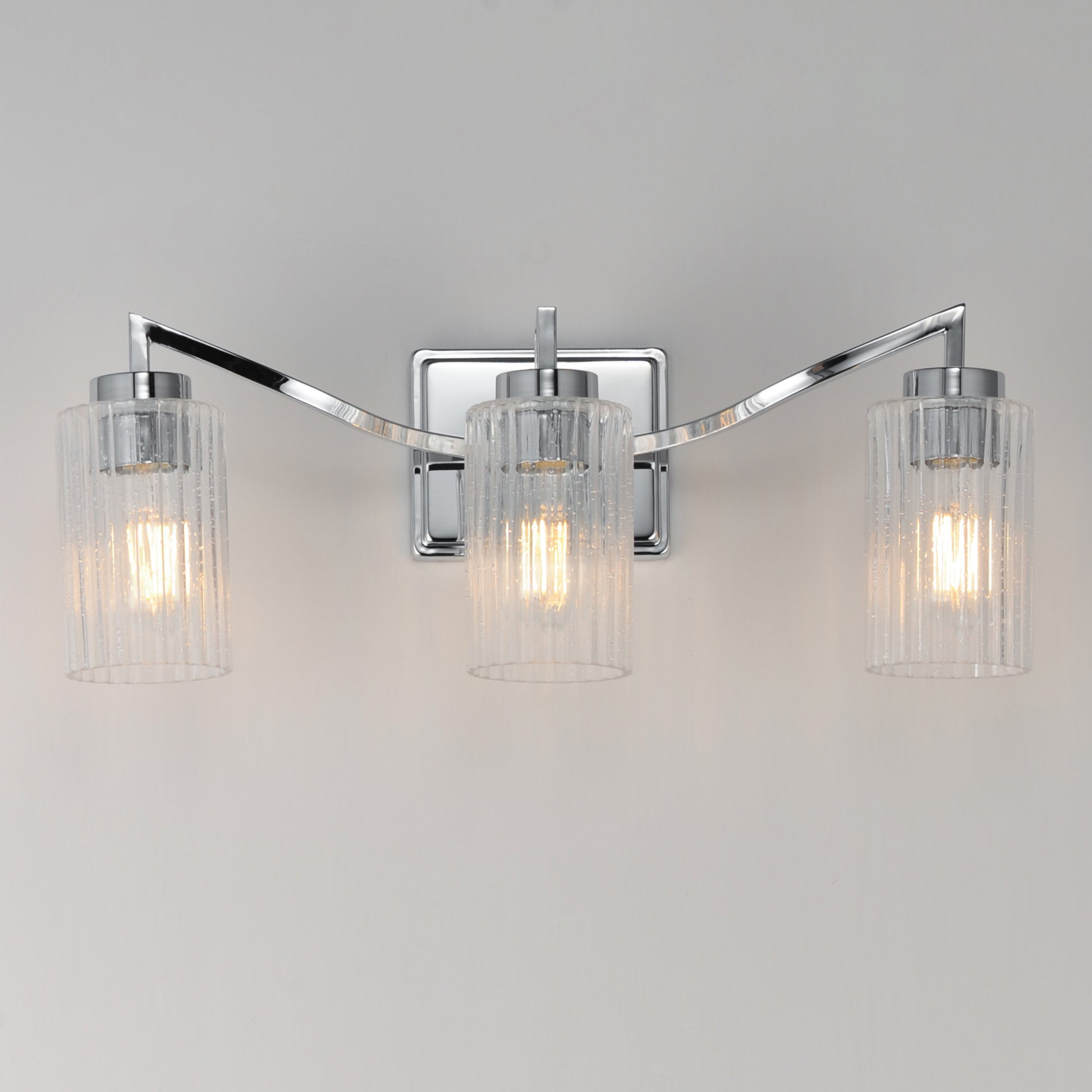 Rigata 3-Light Bath Vanity Polished Nickel by Maxim Lighting