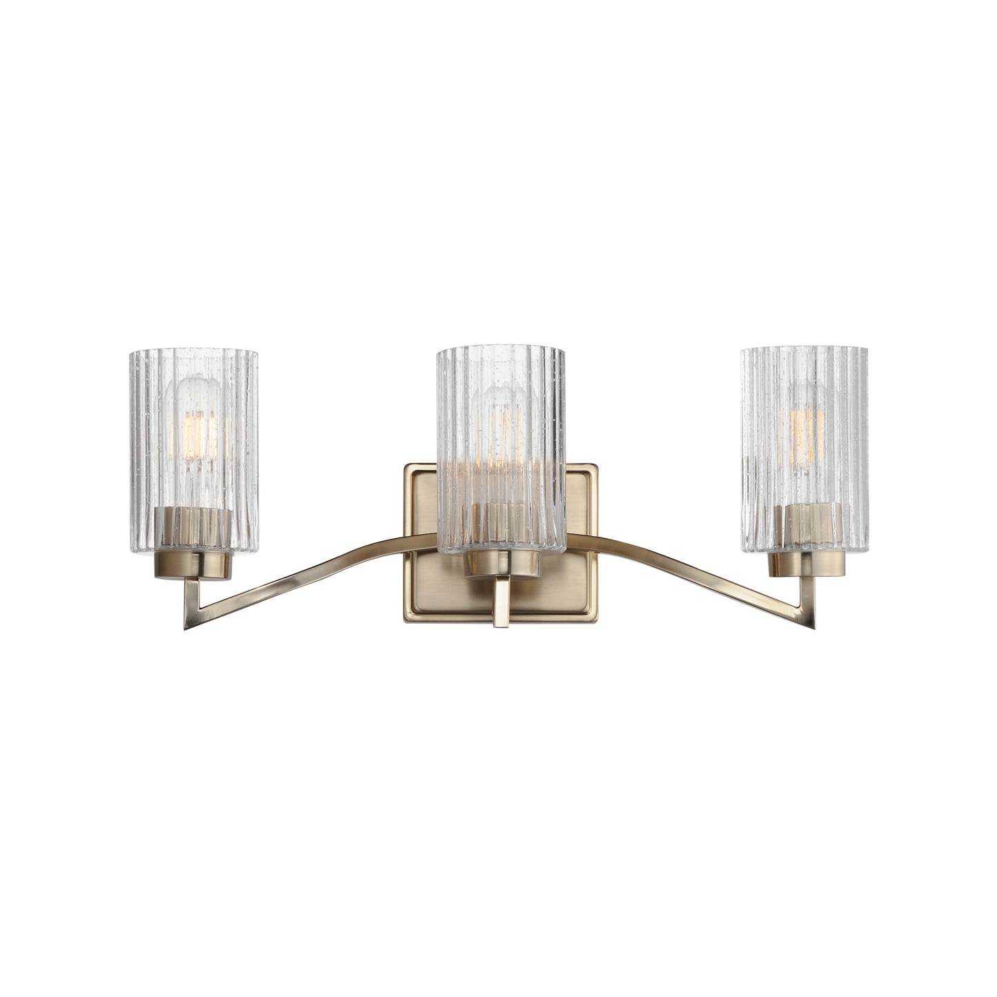 Rigata 3-Light Bath Vanity Satin Champagne by Maxim Lighting