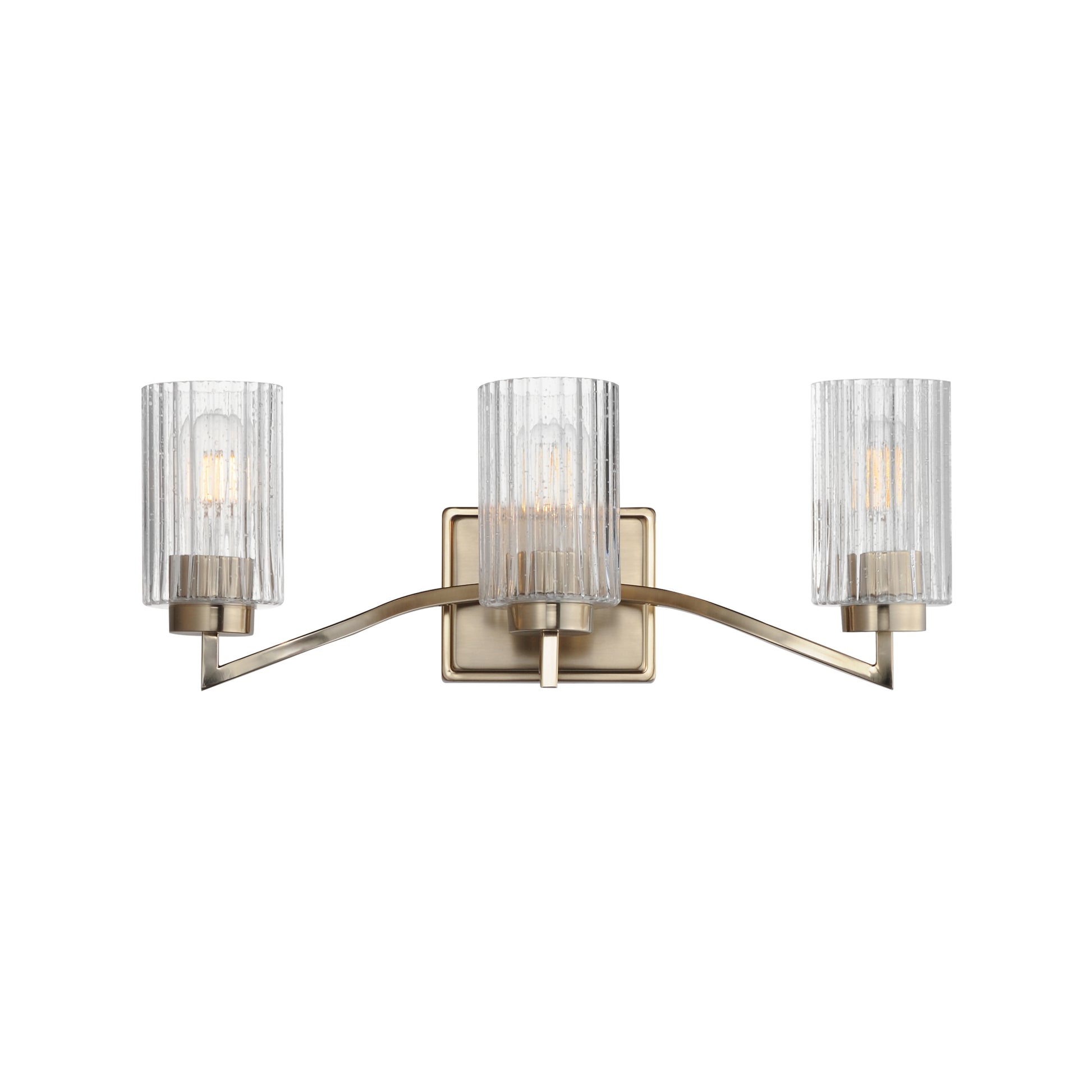 Rigata 3-Light Bath Vanity Satin Champagne by Maxim Lighting