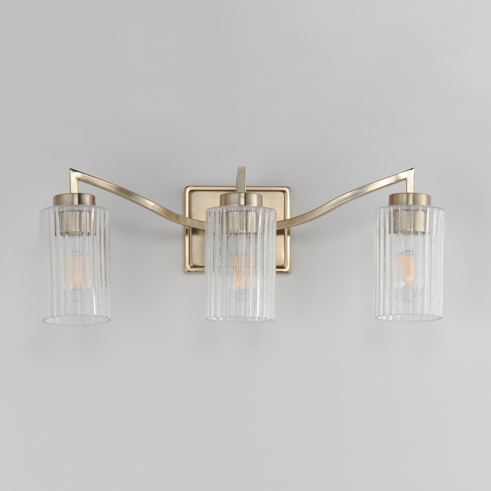 Rigata 3-Light Bath Vanity Satin Champagne by Maxim Lighting