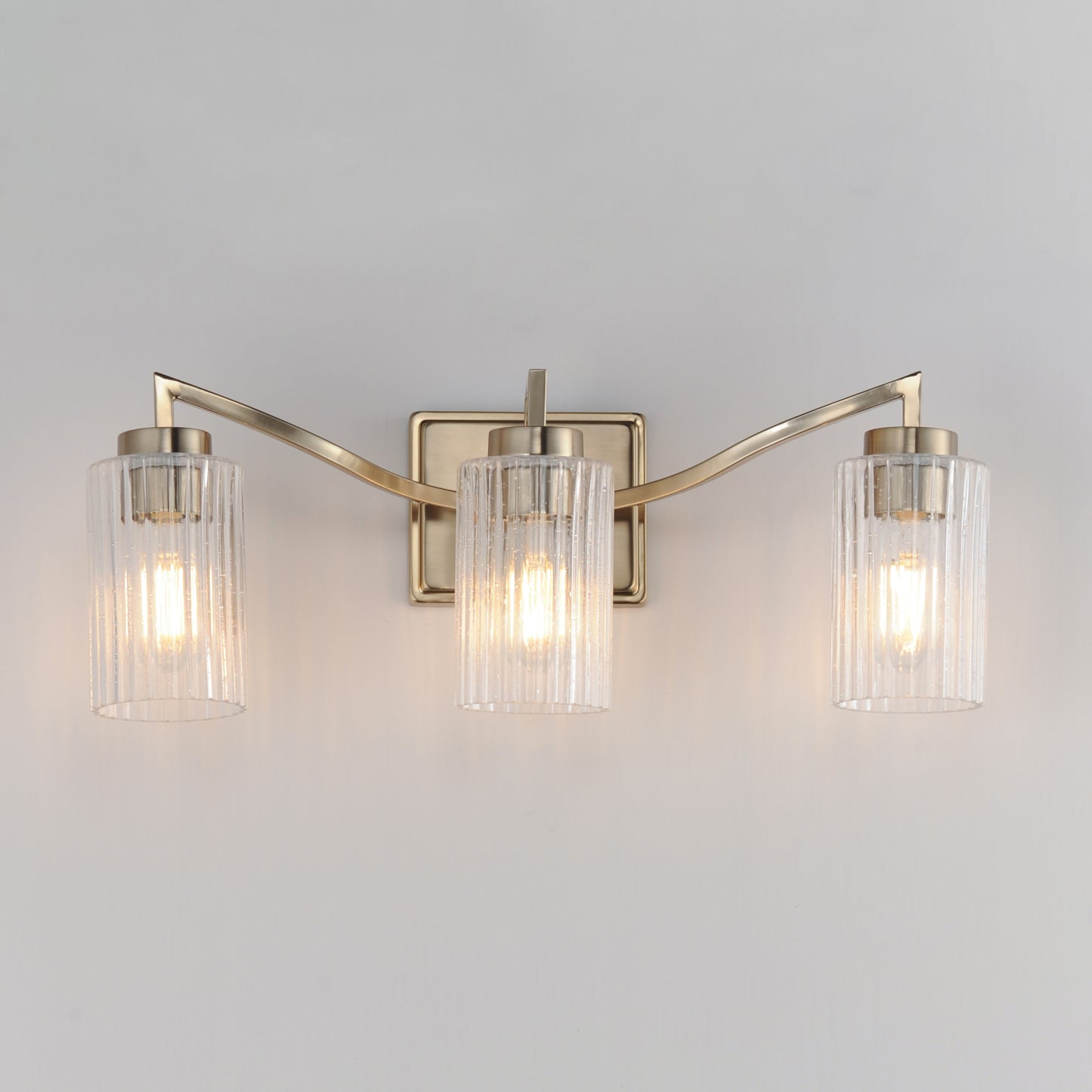 Rigata 3-Light Bath Vanity Satin Champagne by Maxim Lighting