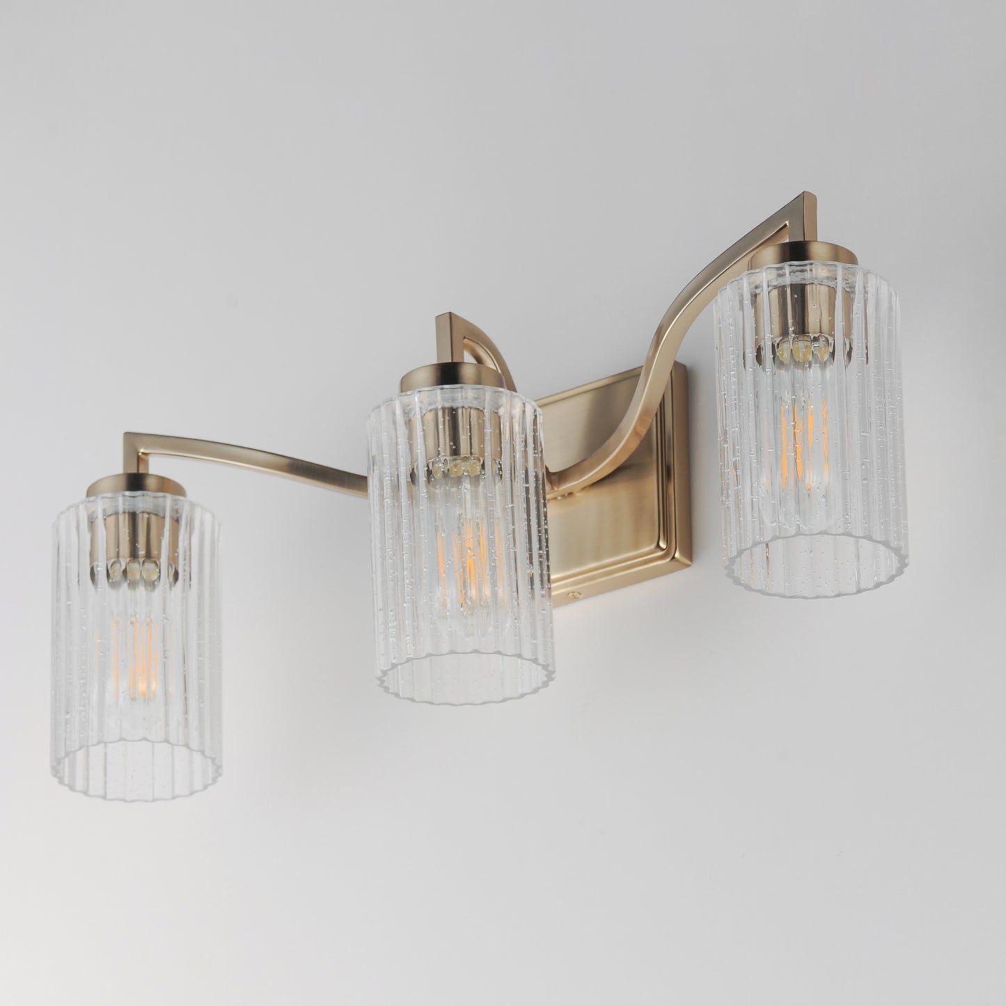 Rigata 3-Light Bath Vanity Satin Champagne by Maxim Lighting