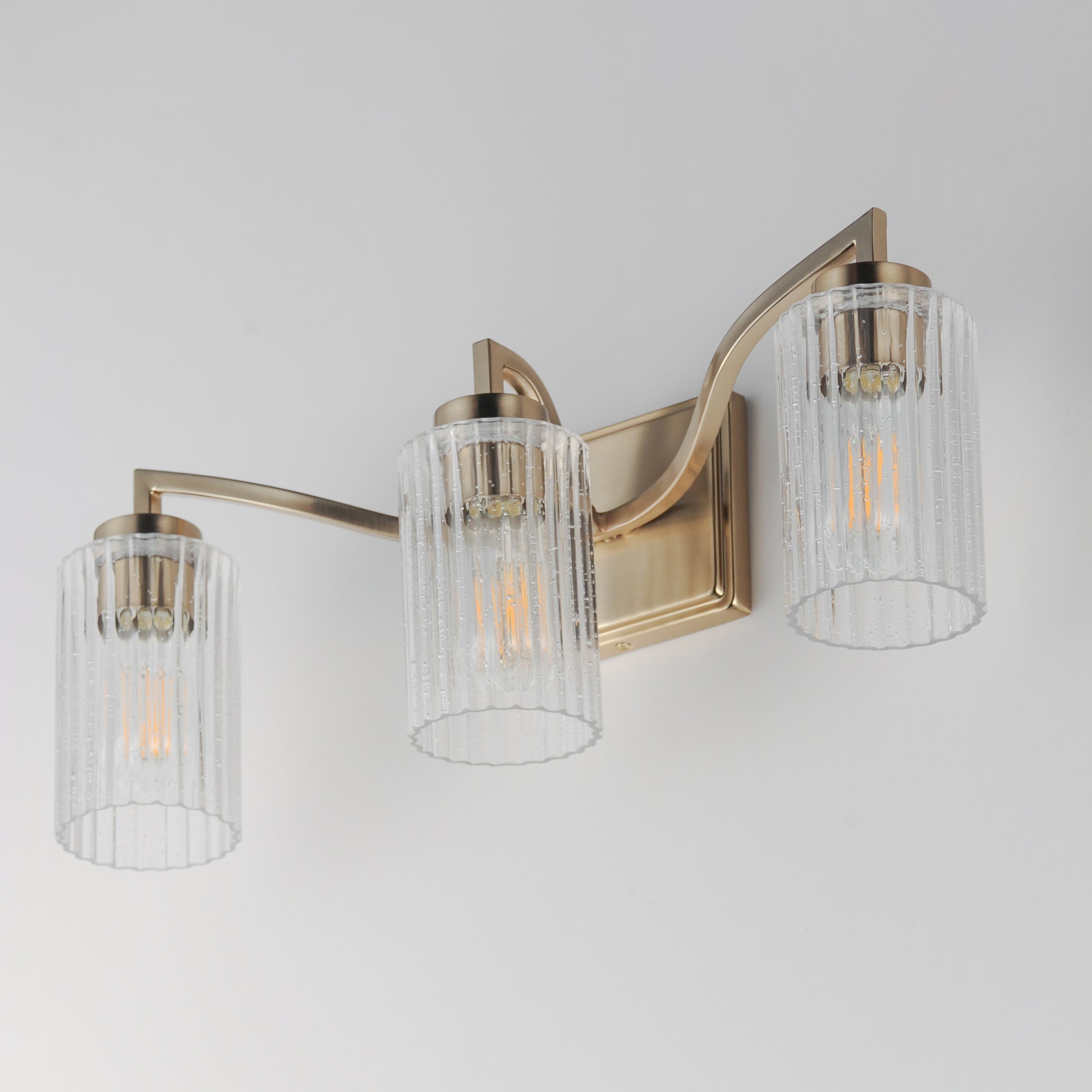 Rigata 3-Light Bath Vanity Satin Champagne by Maxim Lighting