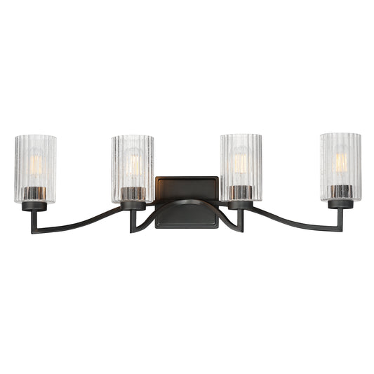 Rigata 4-Light Bath Vanity Black by Maxim Lighting