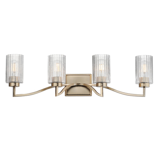 Rigata 4-Light Bath Vanity Satin Champagne by Maxim Lighting