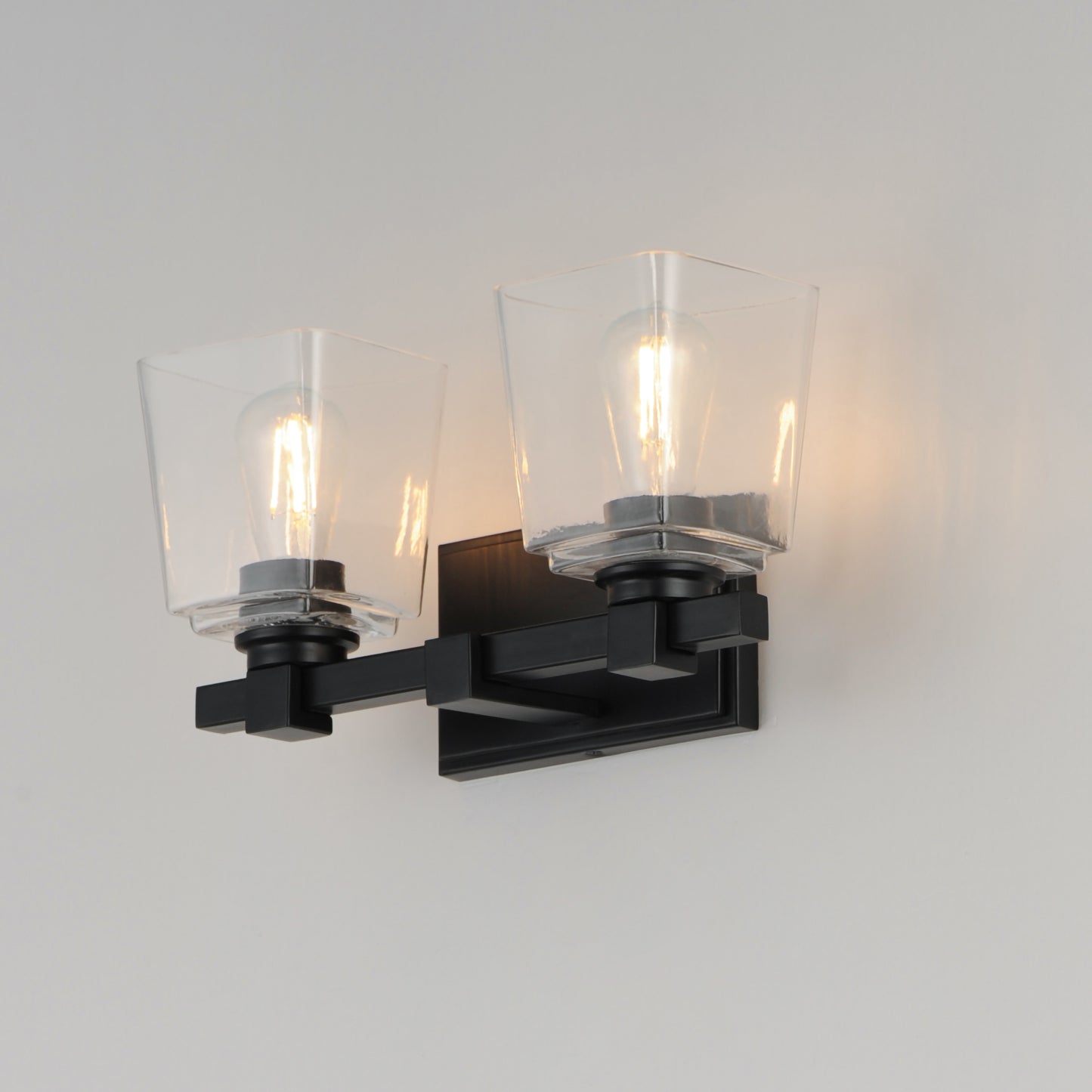 Cubos 2-Light Wall Sconce Black by Maxim Lighting