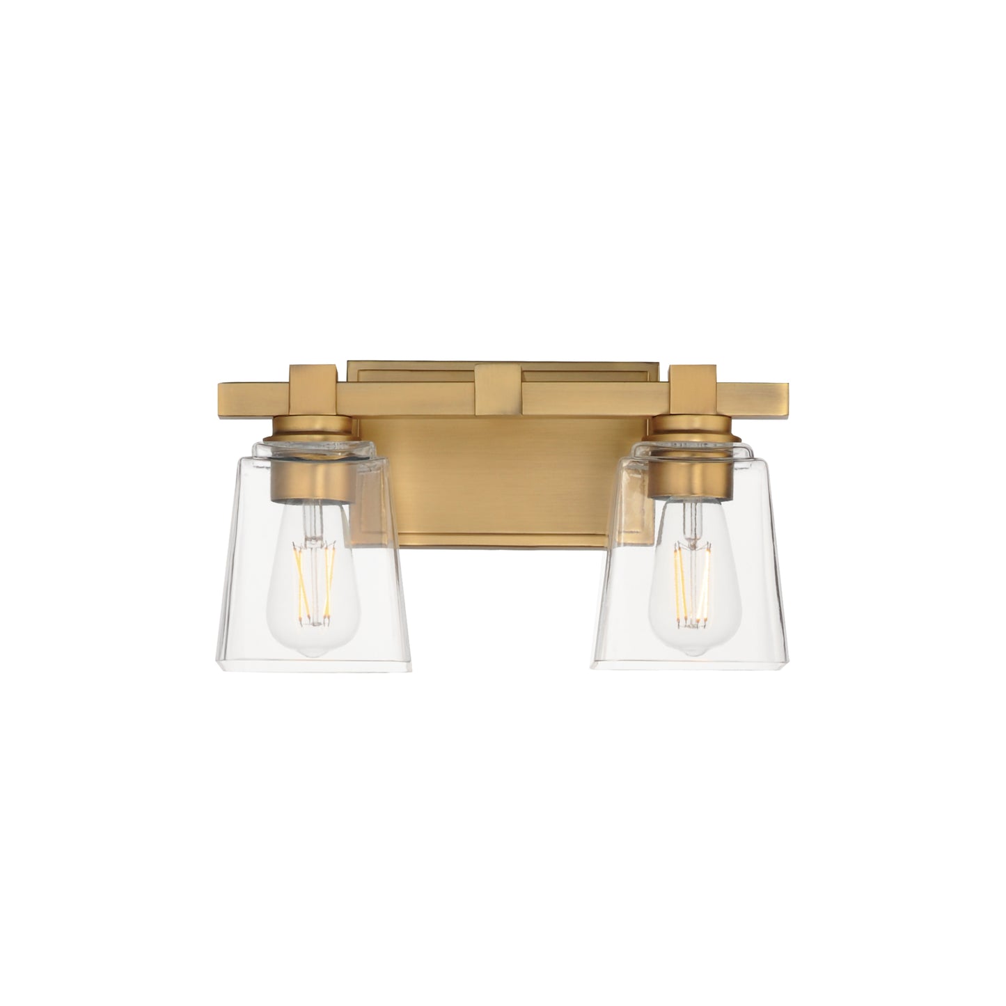 Cubos 2-Light Wall Sconce Natural Aged Brass by Maxim Lighting