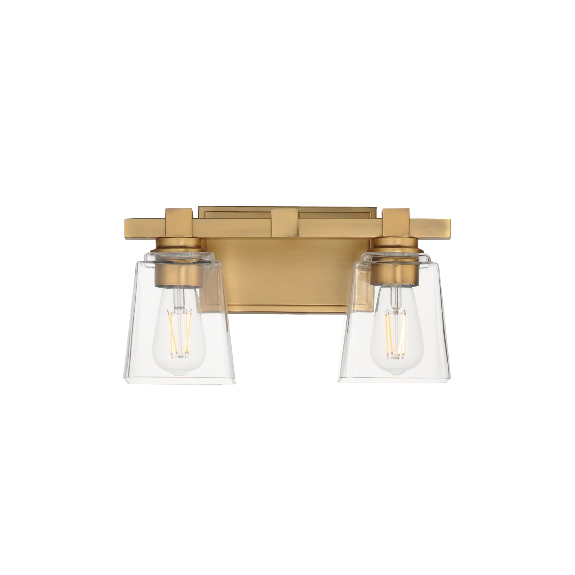 Cubos 2-Light Wall Sconce Natural Aged Brass by Maxim Lighting