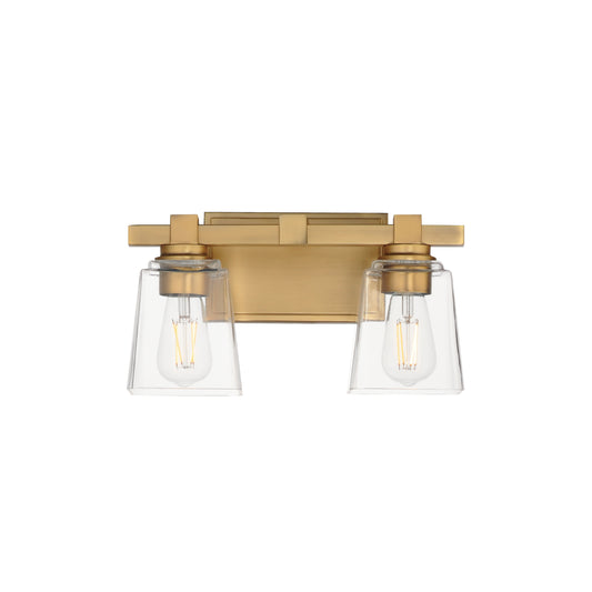 Cubos 2-Light Wall Sconce Natural Aged Brass by Maxim Lighting