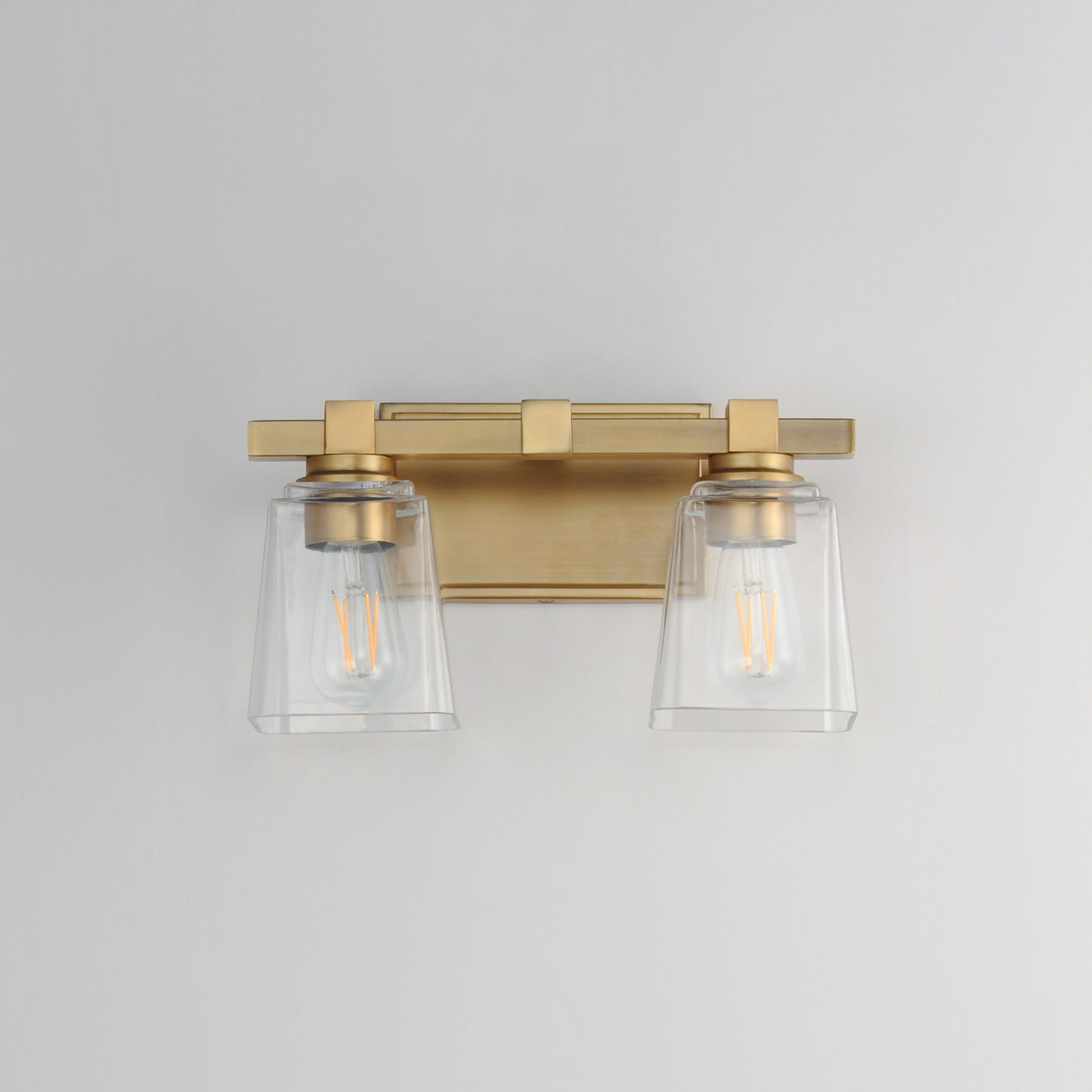 Cubos 2-Light Wall Sconce Natural Aged Brass by Maxim Lighting
