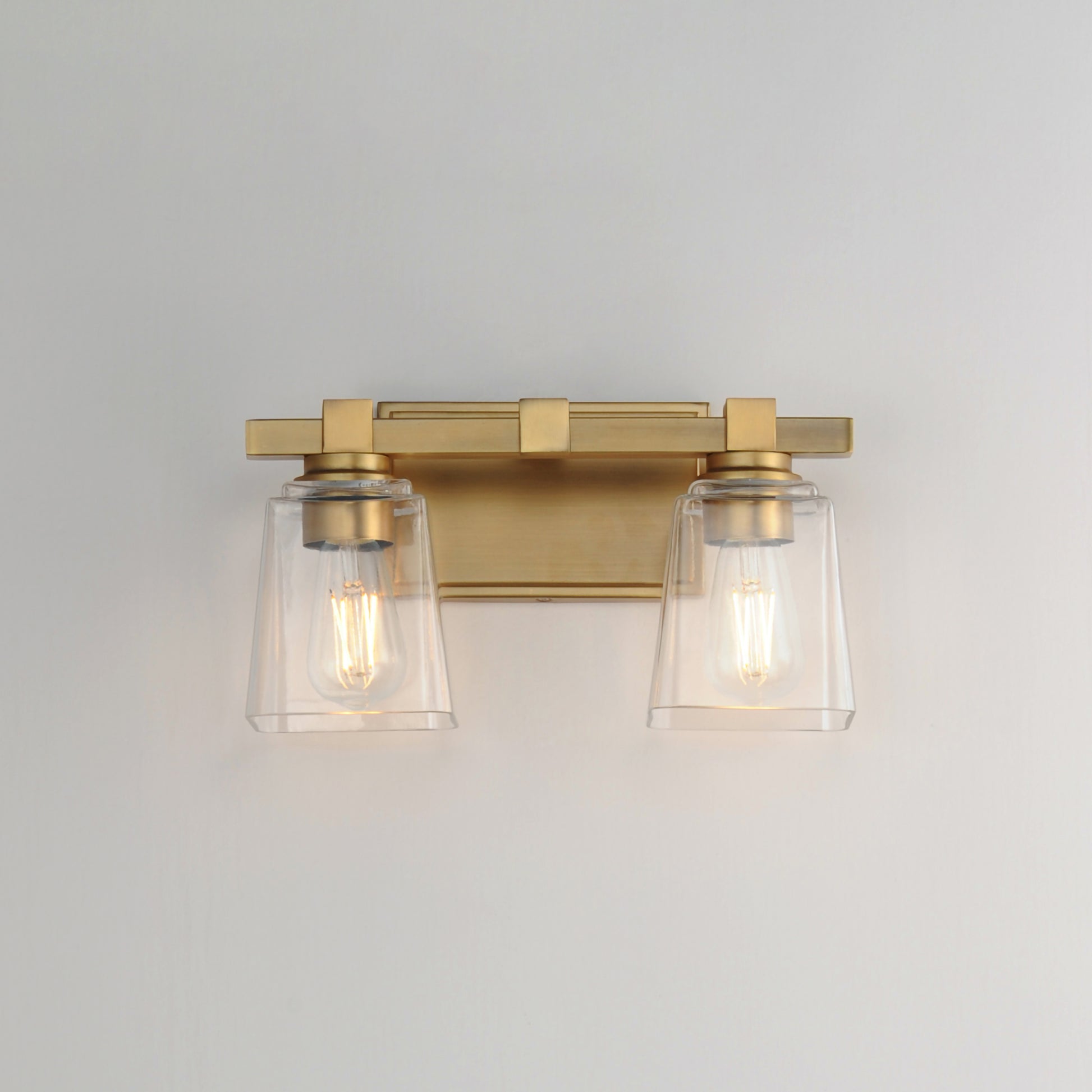 Cubos 2-Light Wall Sconce Natural Aged Brass by Maxim Lighting