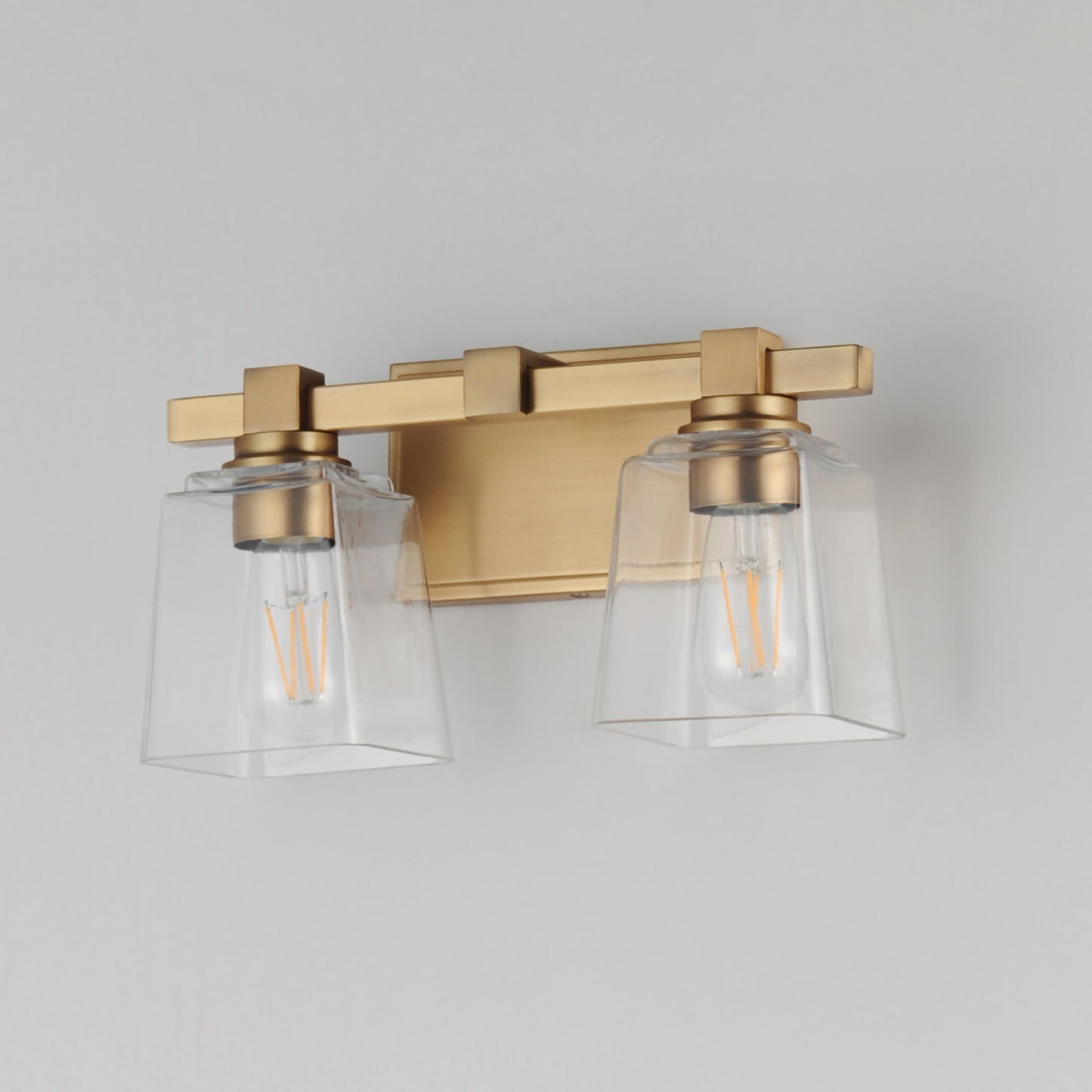 Cubos 2-Light Wall Sconce Natural Aged Brass by Maxim Lighting
