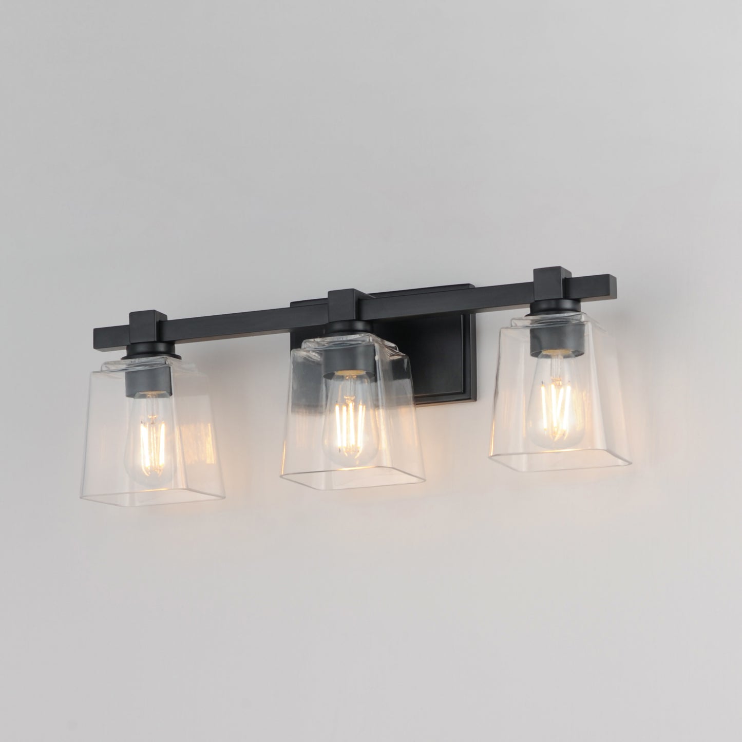 Cubos 3-Light Bath Vanity Black by Maxim Lighting
