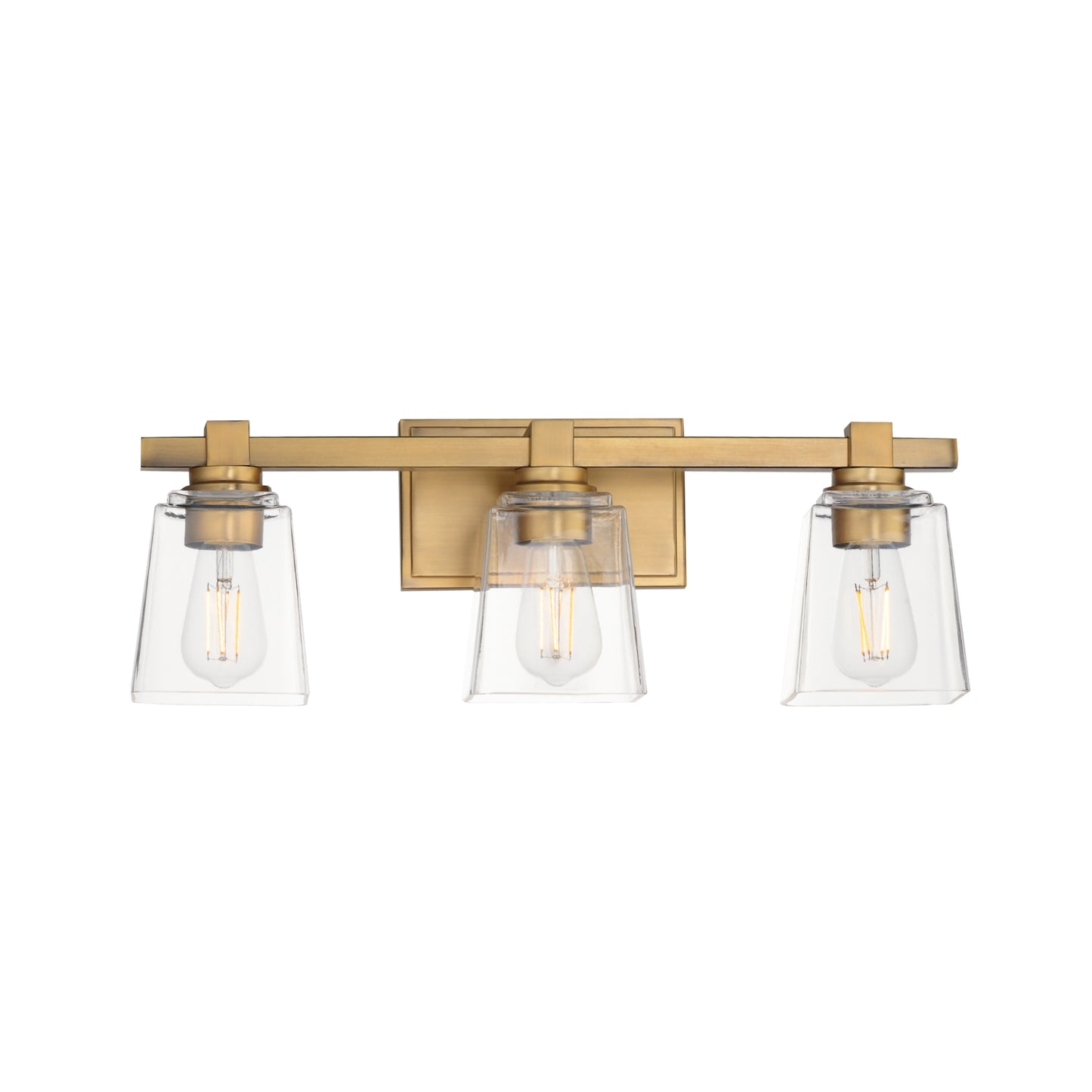 Cubos 3-Light Bath Vanity Natural Aged Brass by Maxim Lighting