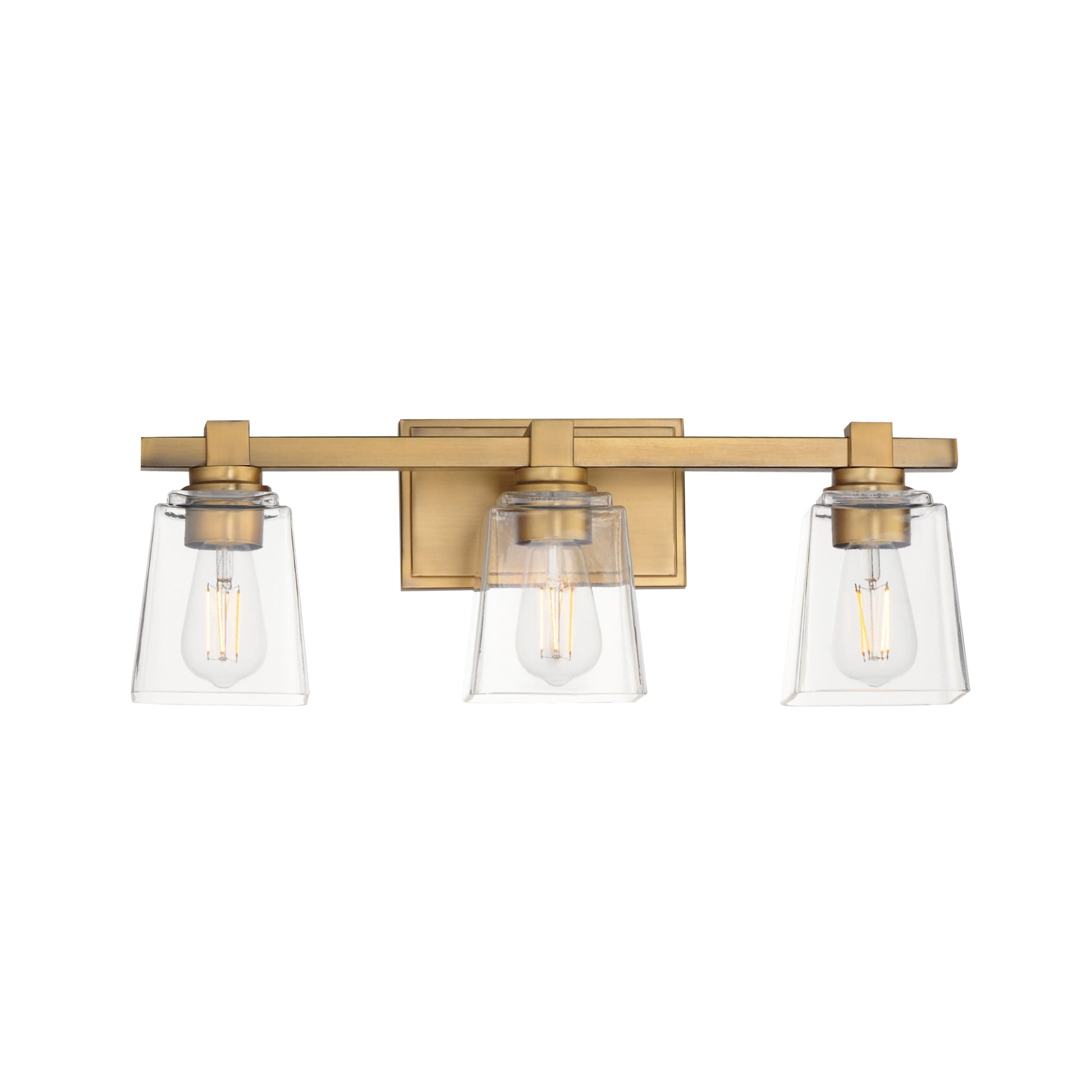 Cubos 3-Light Bath Vanity Natural Aged Brass by Maxim Lighting
