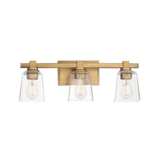 Cubos 3-Light Bath Vanity Natural Aged Brass by Maxim Lighting
