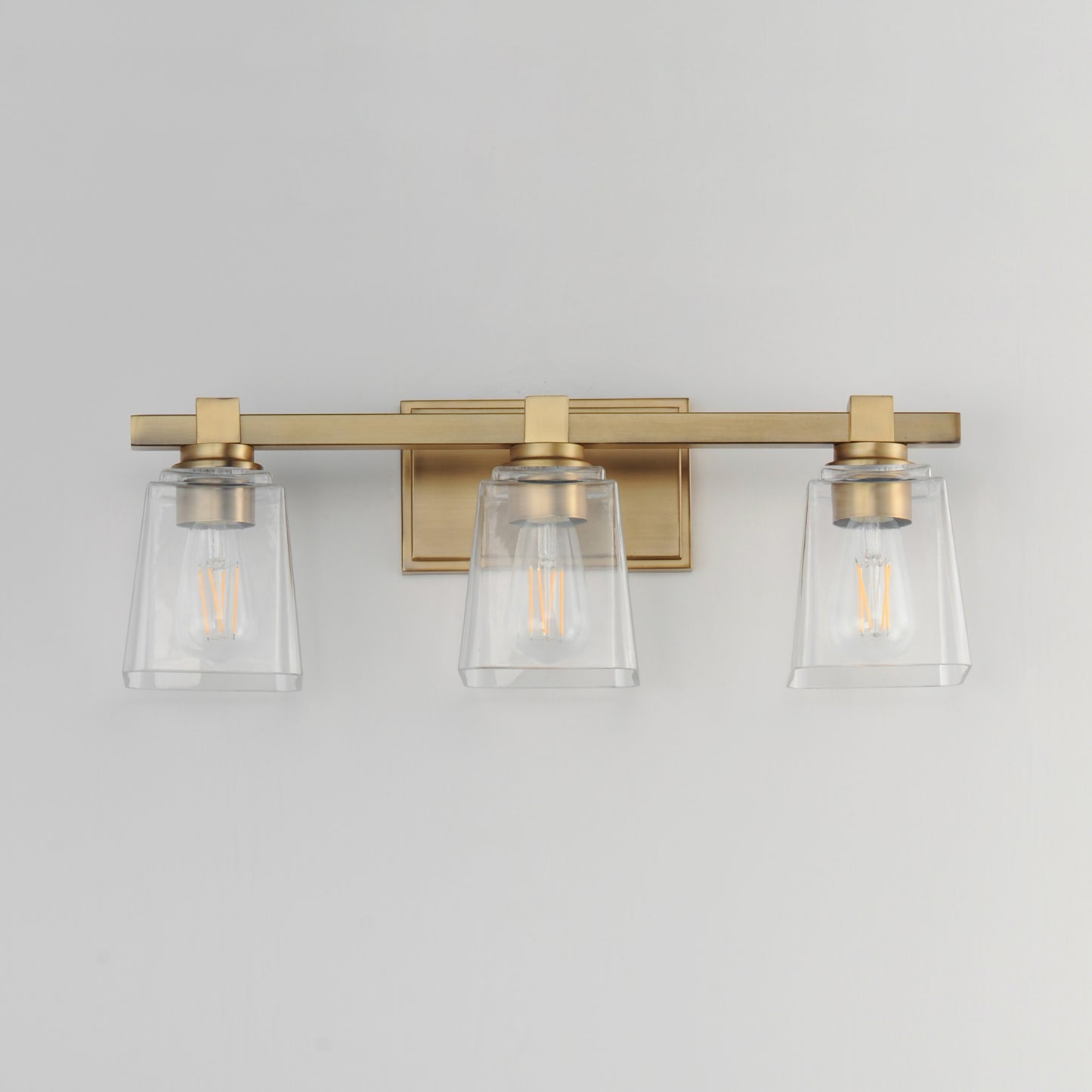Cubos 3-Light Bath Vanity Natural Aged Brass by Maxim Lighting