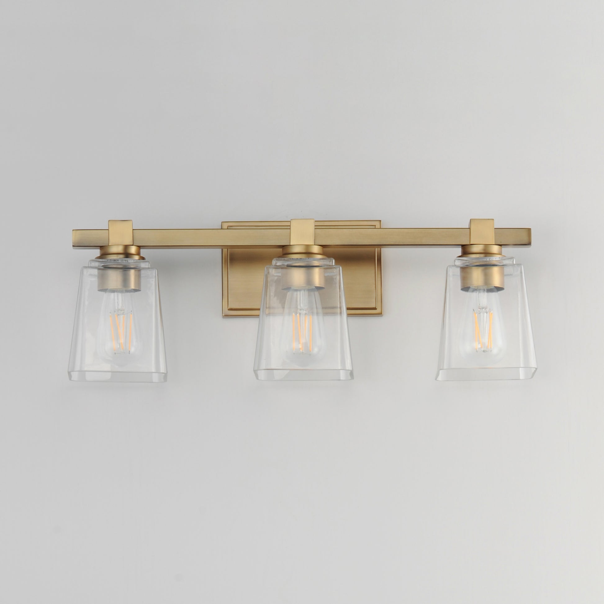Cubos 3-Light Bath Vanity Natural Aged Brass by Maxim Lighting