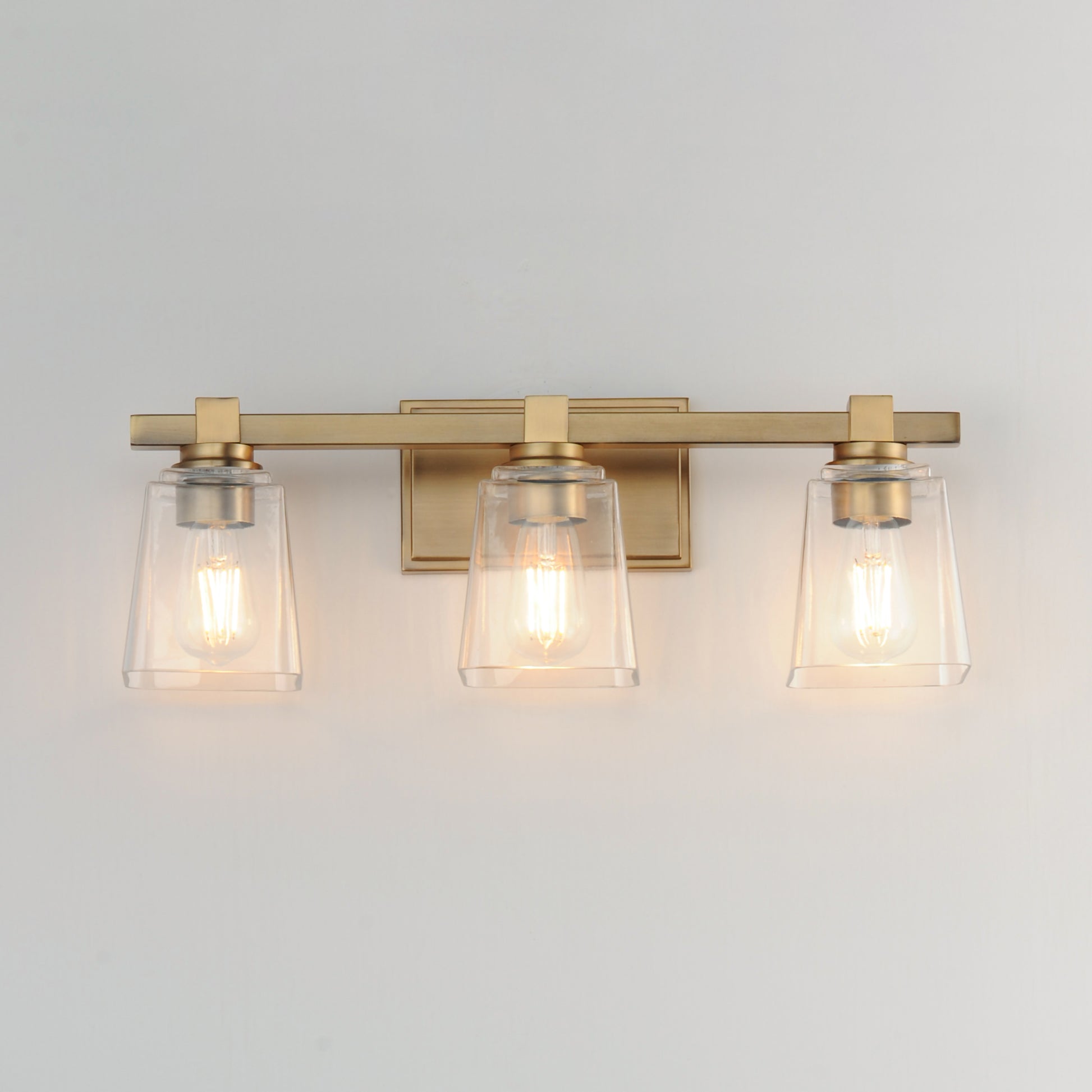 Cubos 3-Light Bath Vanity Natural Aged Brass by Maxim Lighting