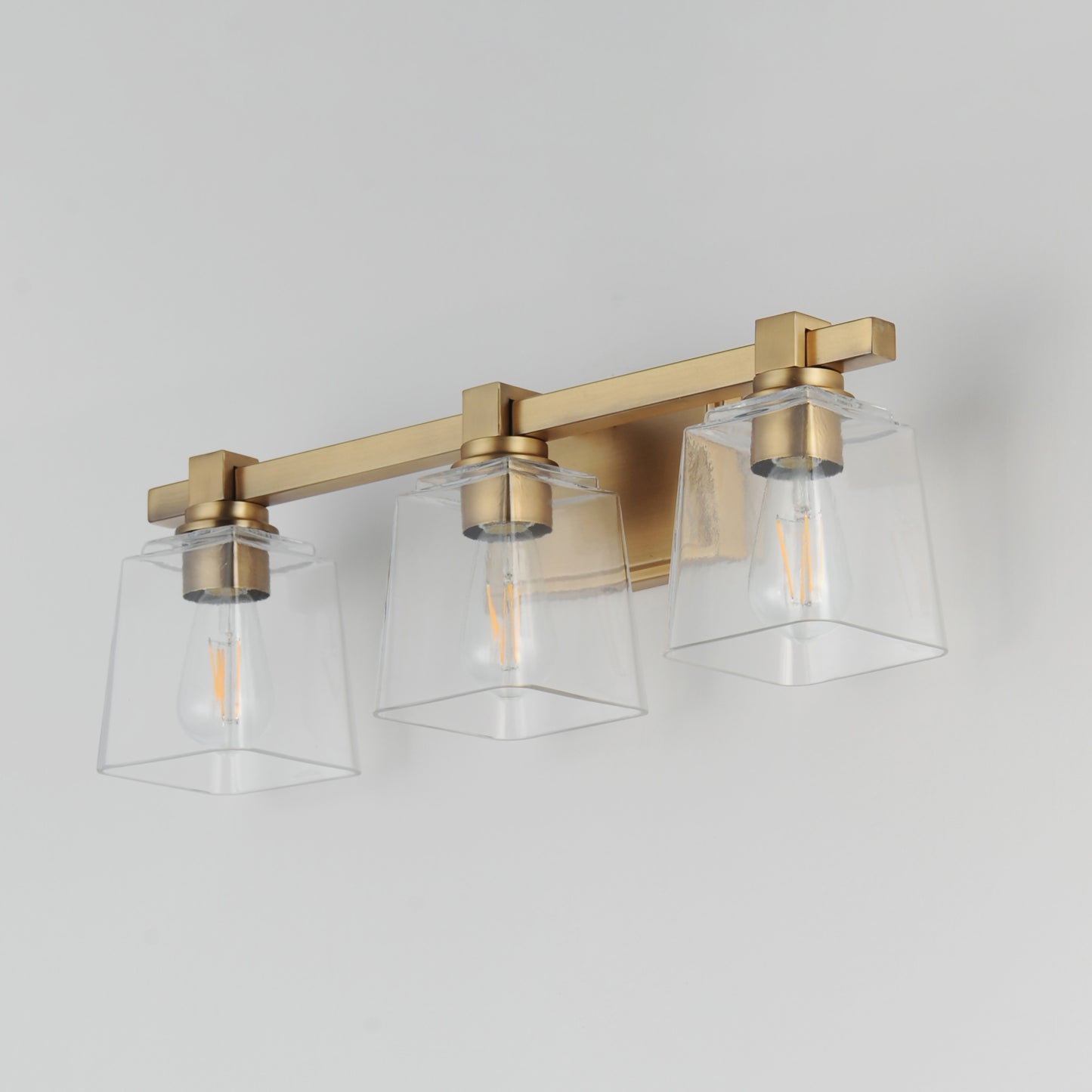 Cubos 3-Light Bath Vanity Natural Aged Brass by Maxim Lighting