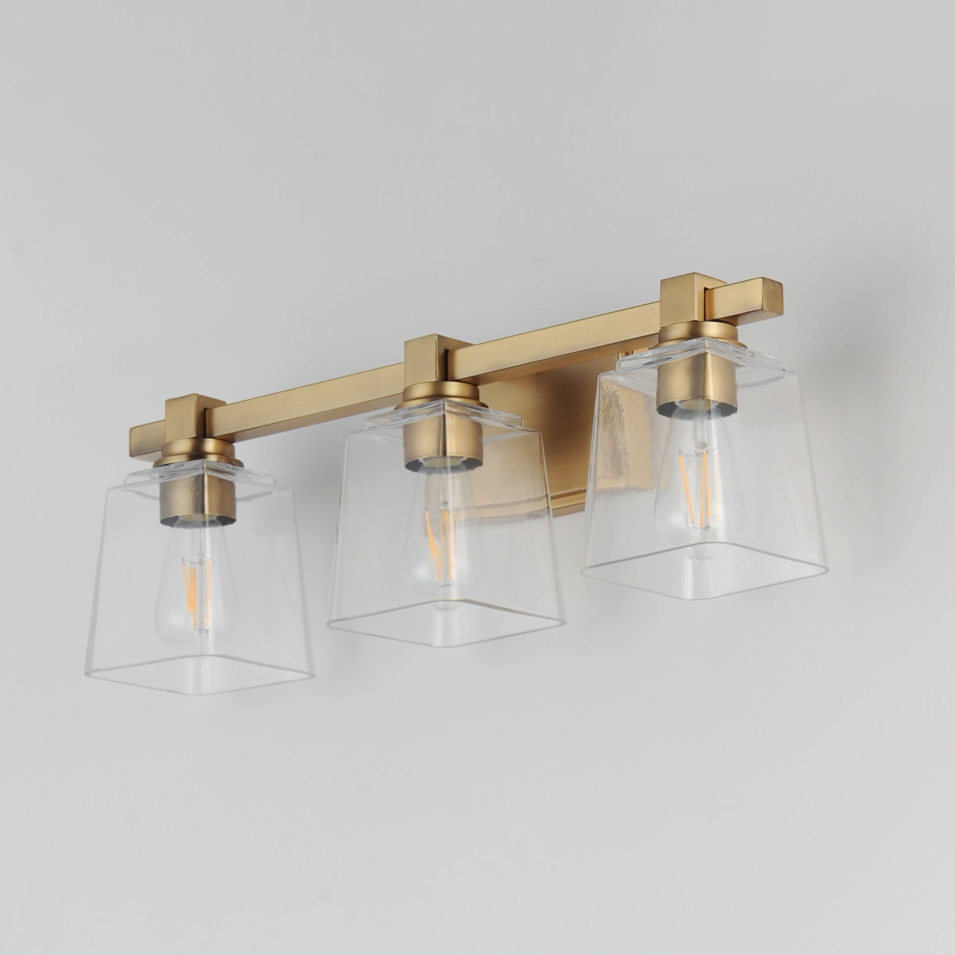 Cubos 3-Light Bath Vanity Natural Aged Brass by Maxim Lighting