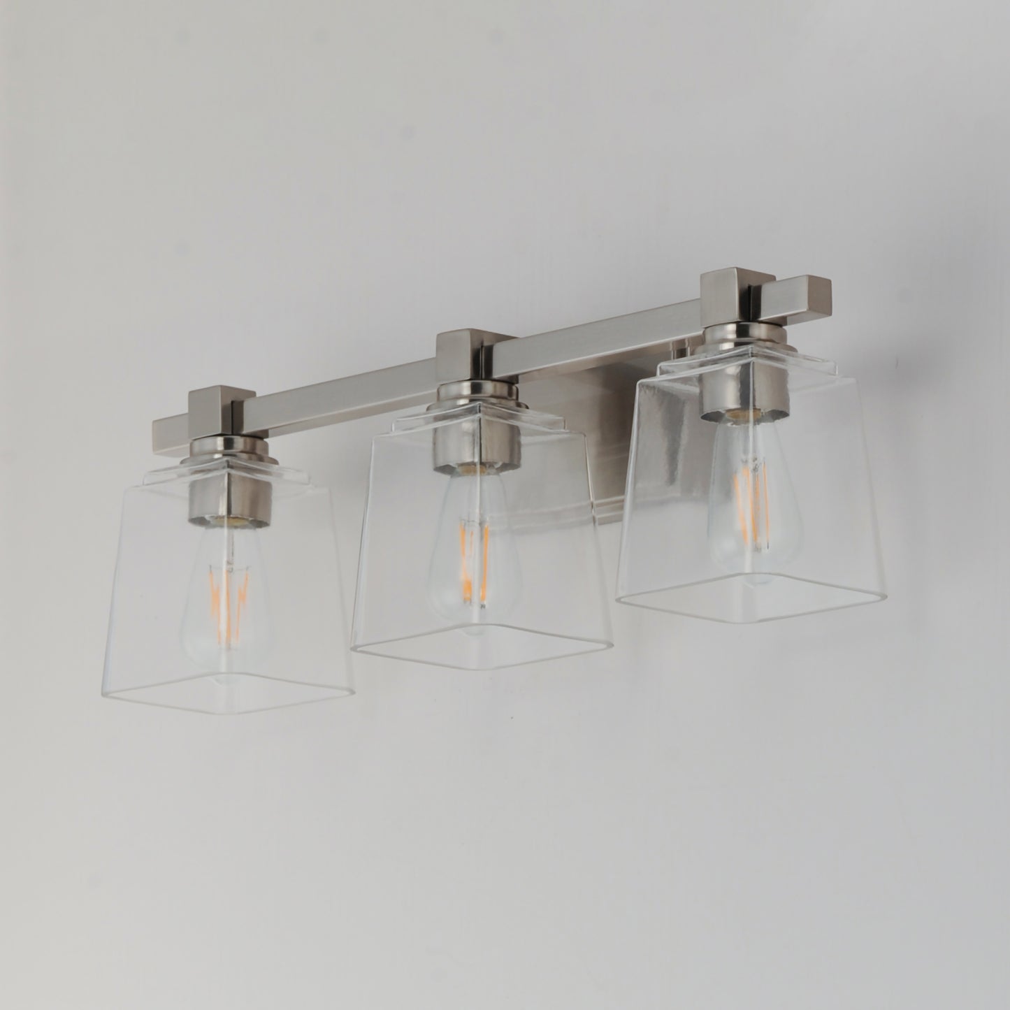 Cubos 3-Light Bath Vanity Satin Nickel by Maxim Lighting