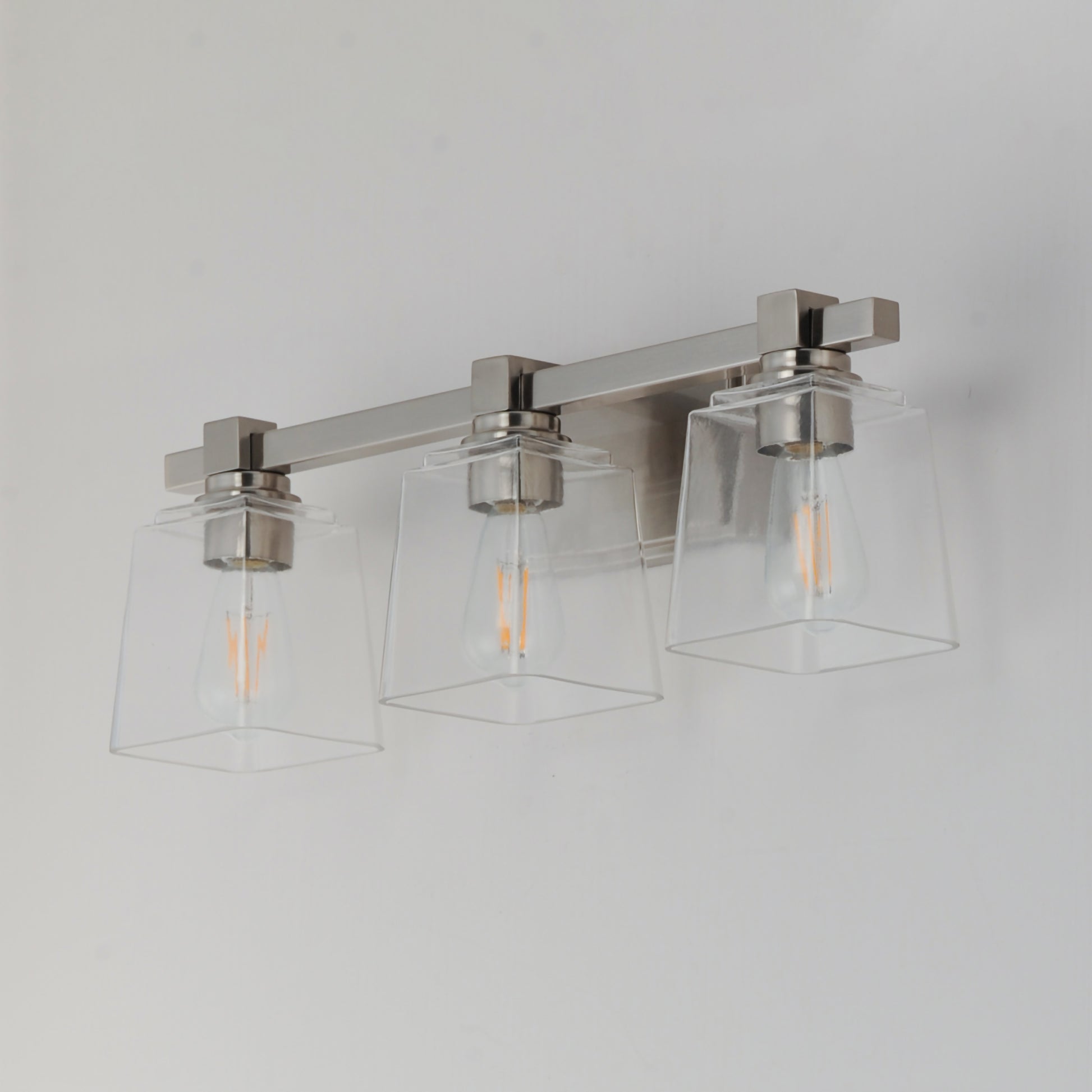 Cubos 3-Light Bath Vanity Satin Nickel by Maxim Lighting