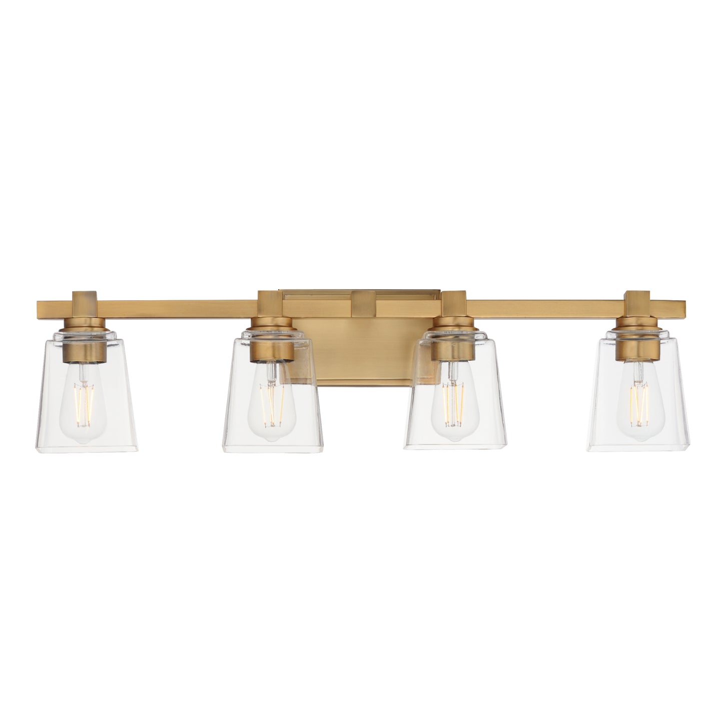 Cubos 4-Light Bath Vanity Natural Aged Brass by Maxim Lighting