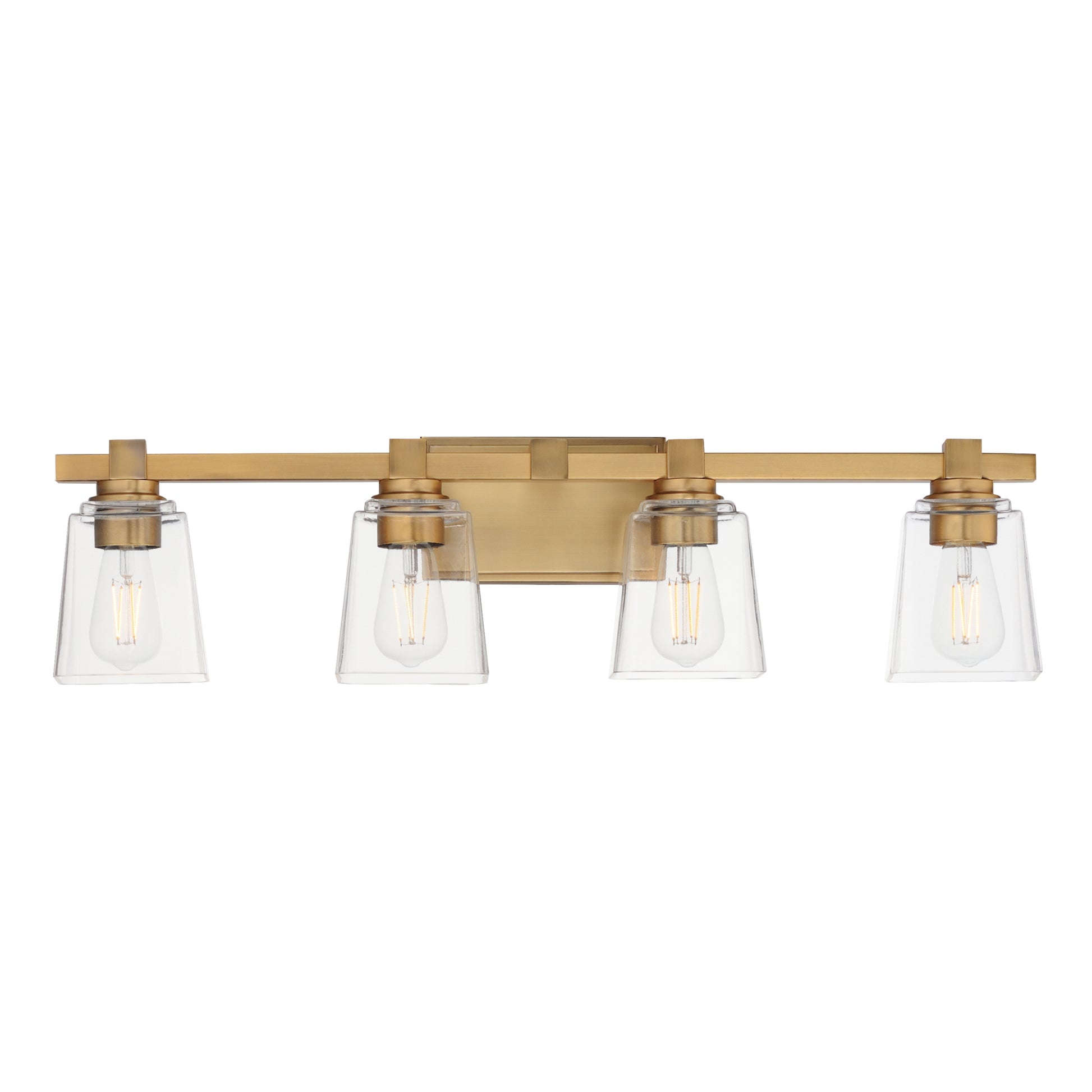 Cubos 4-Light Bath Vanity Natural Aged Brass by Maxim Lighting