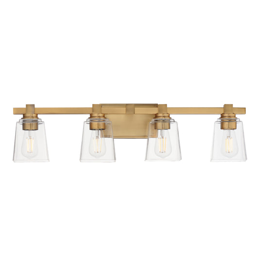 Cubos 4-Light Bath Vanity Natural Aged Brass by Maxim Lighting