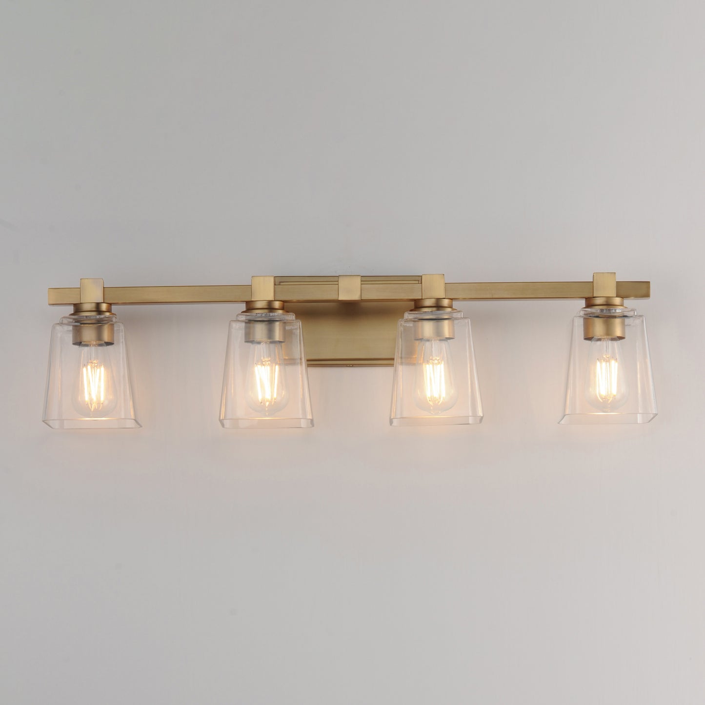 Cubos 4-Light Bath Vanity Natural Aged Brass by Maxim Lighting