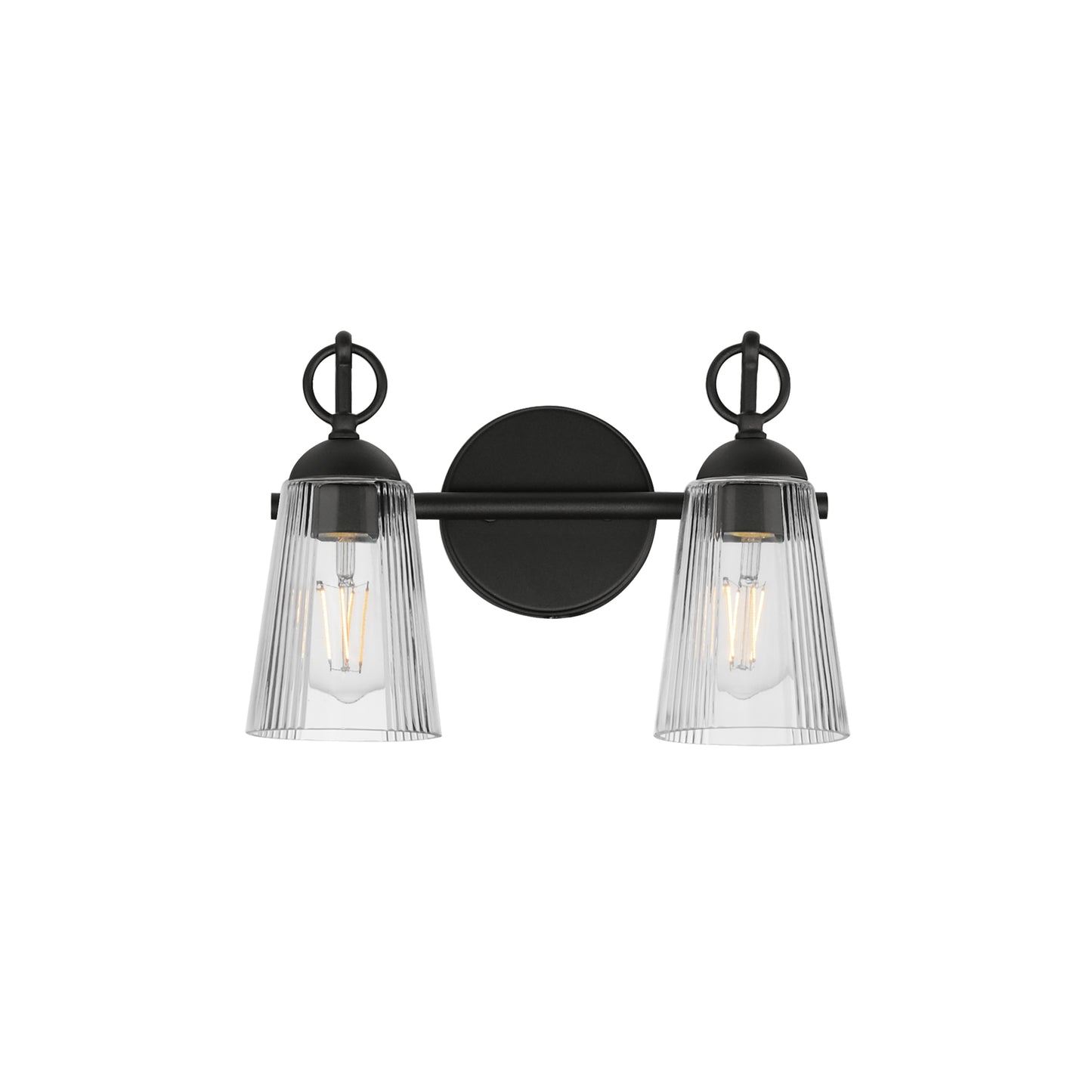 Jackson Hole 2-Light Wall Sconce Black by Maxim Lighting