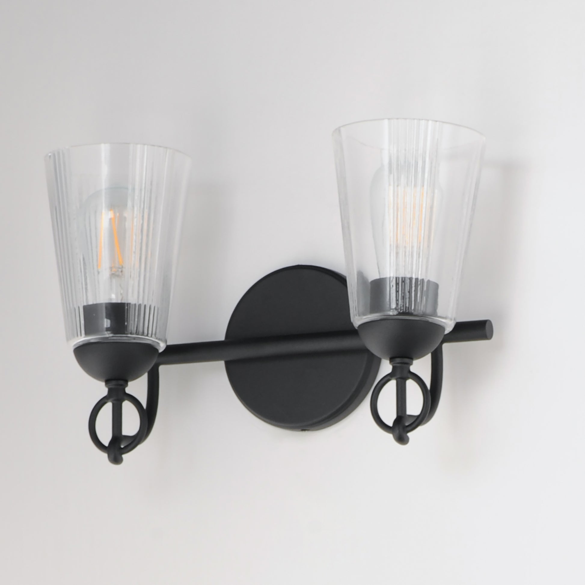 Jackson Hole 2-Light Wall Sconce Black by Maxim Lighting