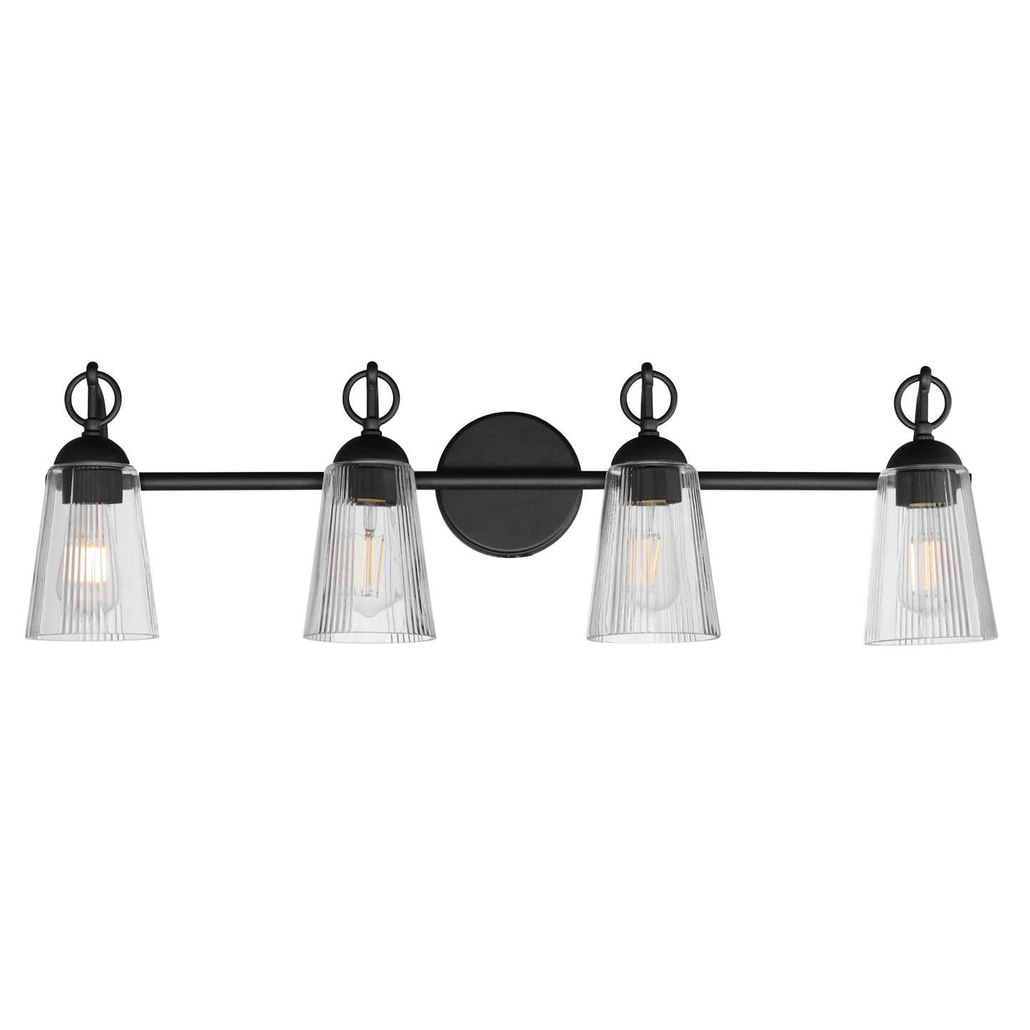 Jackson Hole 4-Light Bath Vanity Black by Maxim Lighting