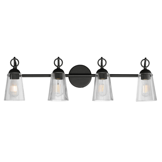 Jackson Hole 4-Light Bath Vanity Black by Maxim Lighting