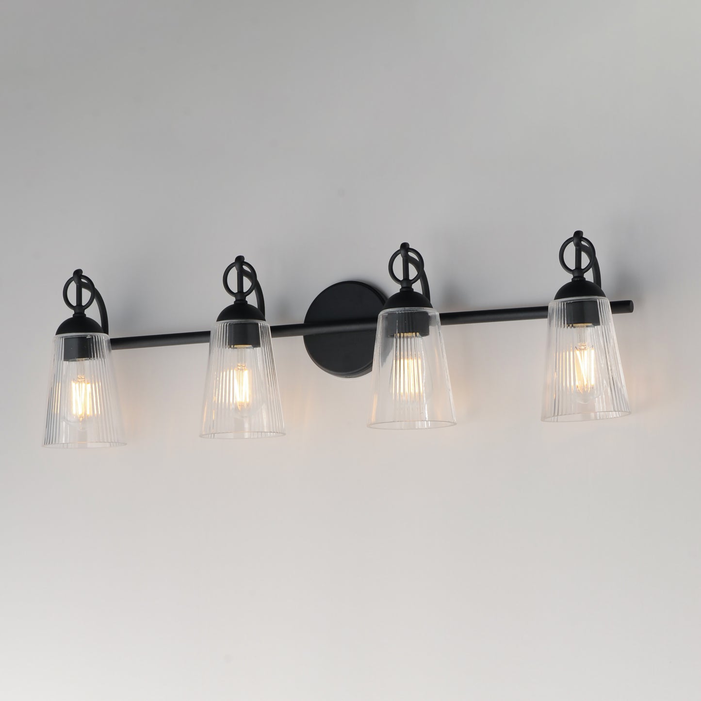 Jackson Hole 4-Light Bath Vanity Black by Maxim Lighting