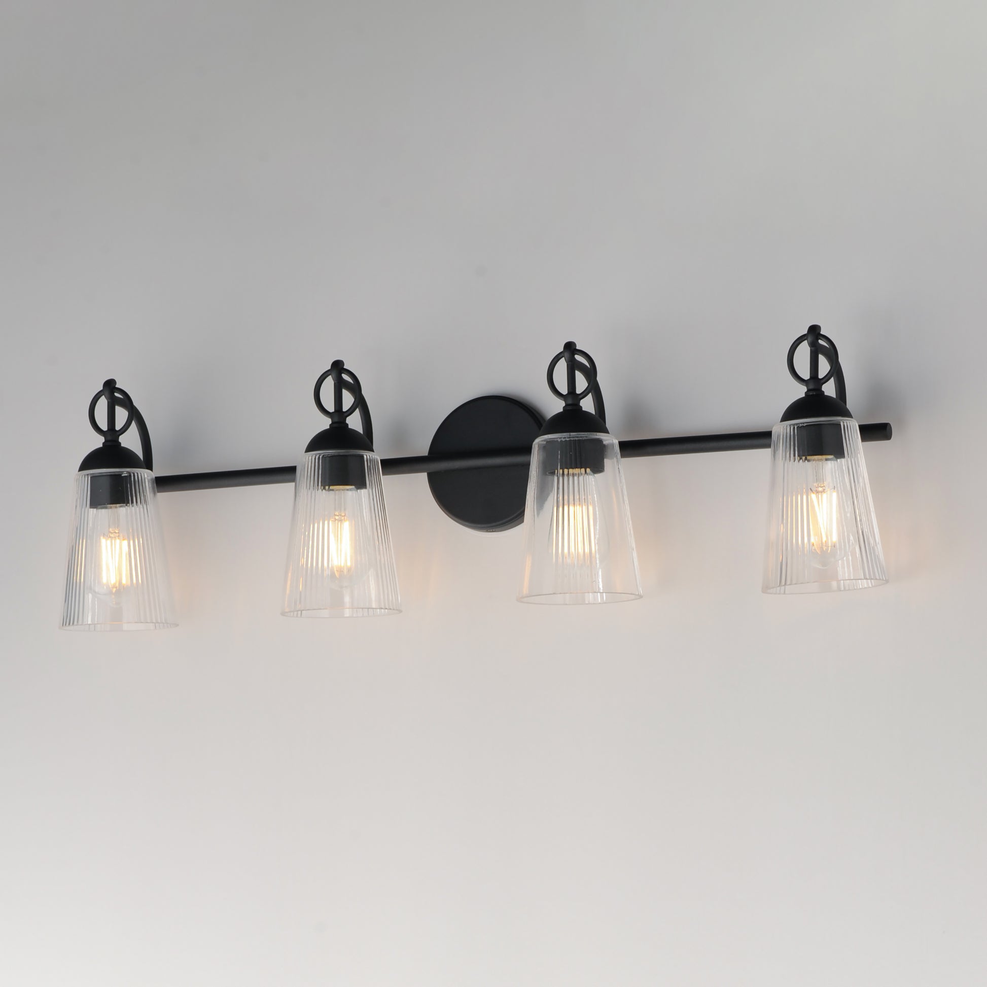 Jackson Hole 4-Light Bath Vanity Black by Maxim Lighting