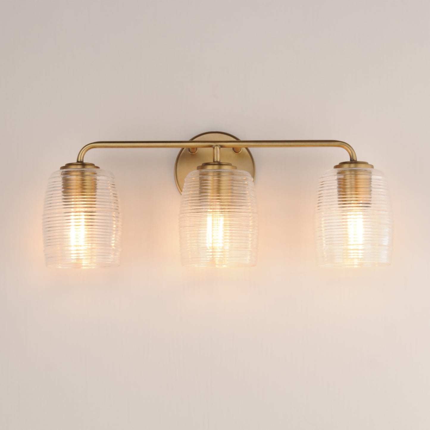 Honey 3-Light Bath Vanity Natural Aged Brass by Maxim Lighting