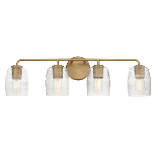 Honey 4-Light Bath Vanity Natural Aged Brass by Maxim Lighting