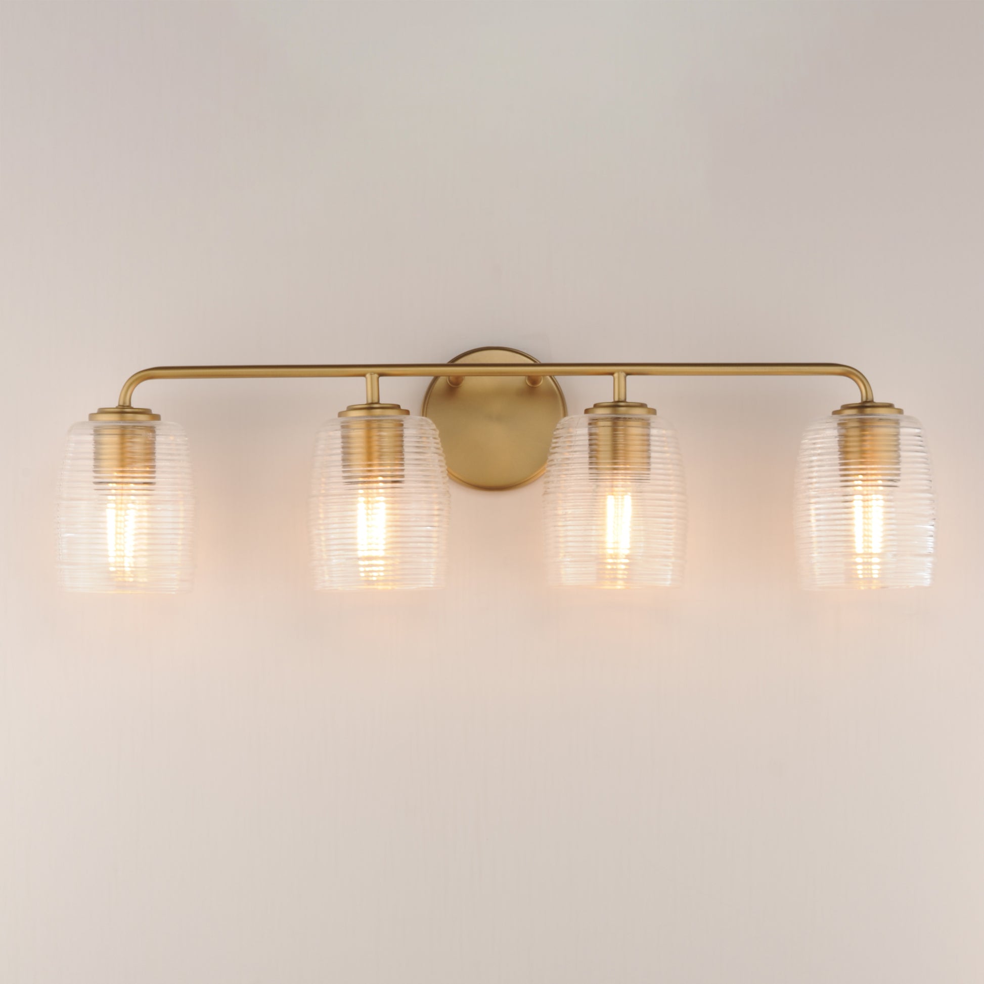 Honey 4-Light Bath Vanity Natural Aged Brass by Maxim Lighting