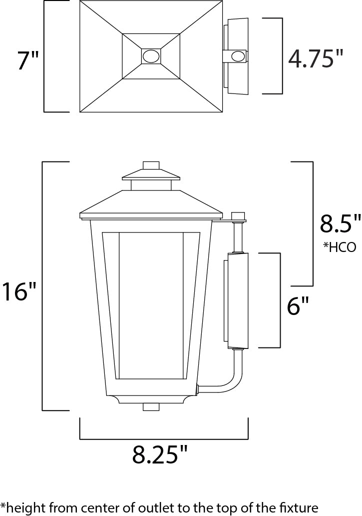 Aberdeen Outdoor Wall Artesian Bronze by Maxim Lighting