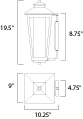 Aberdeen Outdoor Wall Artesian Bronze by Maxim Lighting