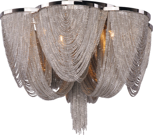 Chantilly 6-Light Flush Mount Polished Nickel by Maxim Lighting