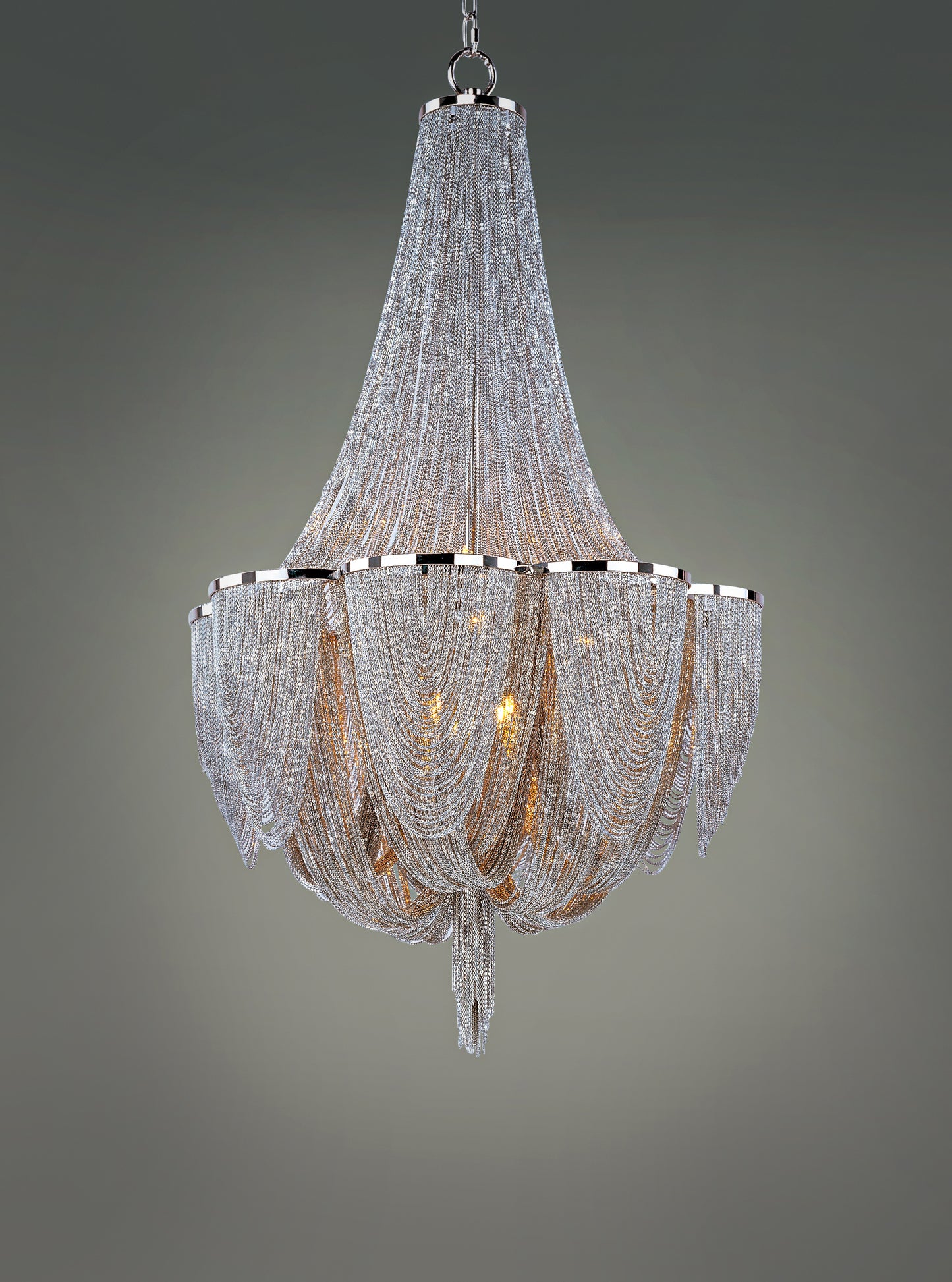Chantilly 10-Light Chandelier Polished Nickel by Maxim Lighting