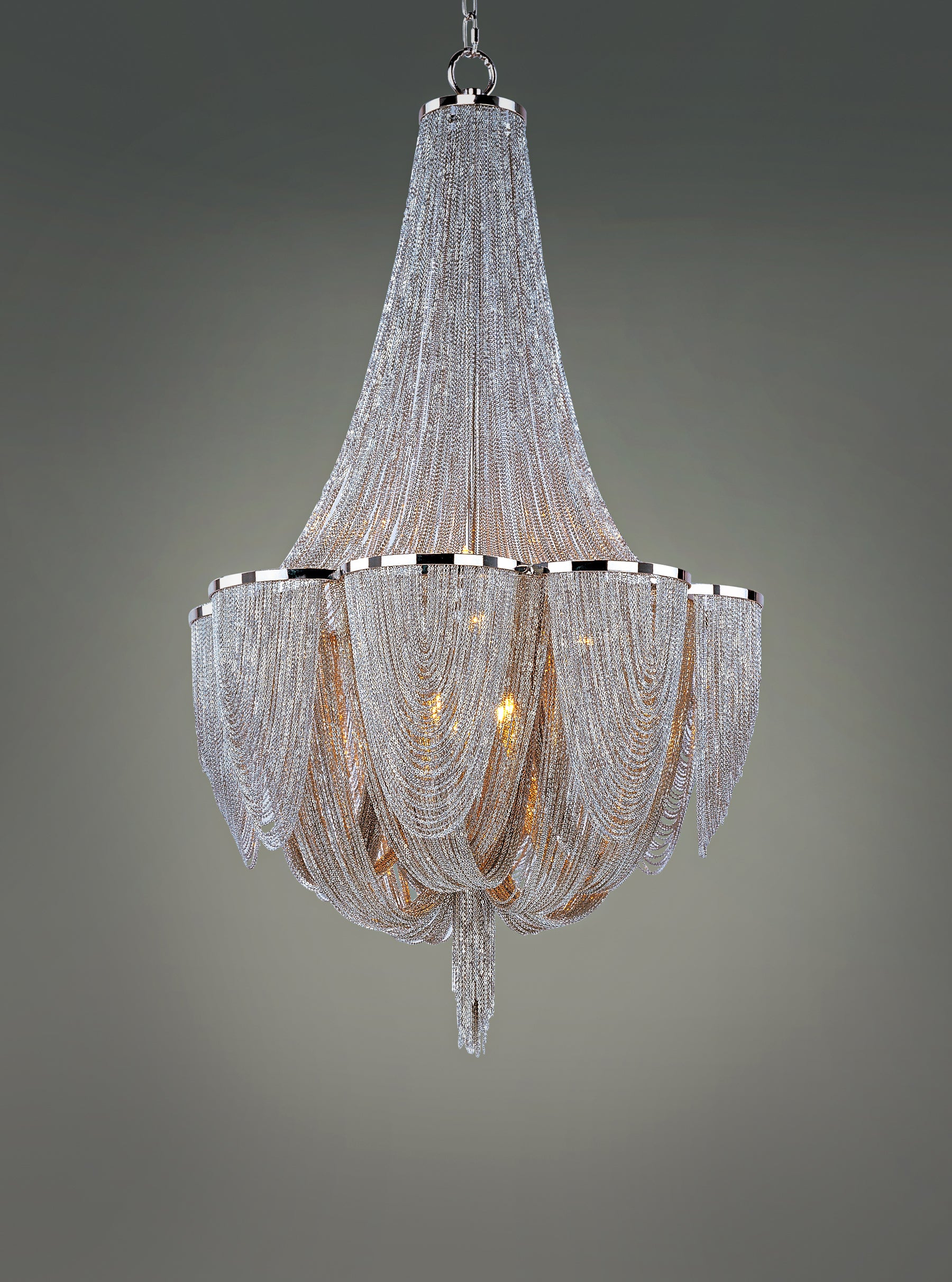 Chantilly 10-Light Chandelier Polished Nickel by Maxim Lighting