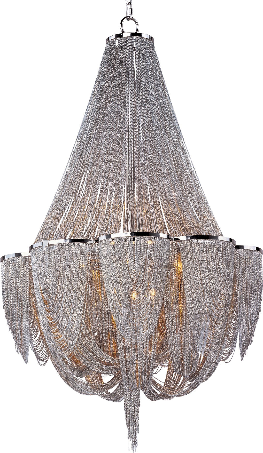 Chantilly 12-Light Chandelier Polished Nickel by Maxim Lighting