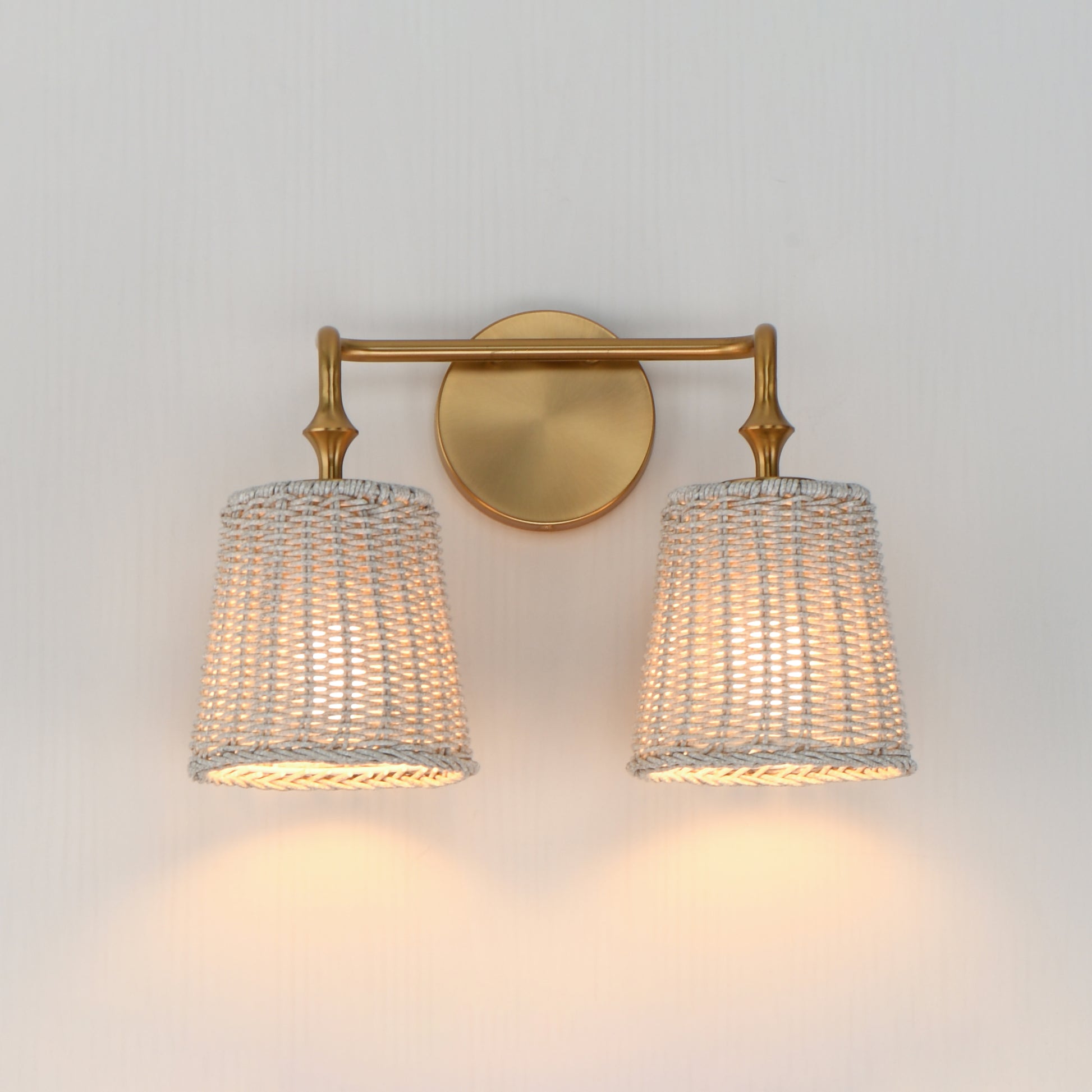 Baja 2-Light Sconce Natural Aged Brass by Maxim Lighting