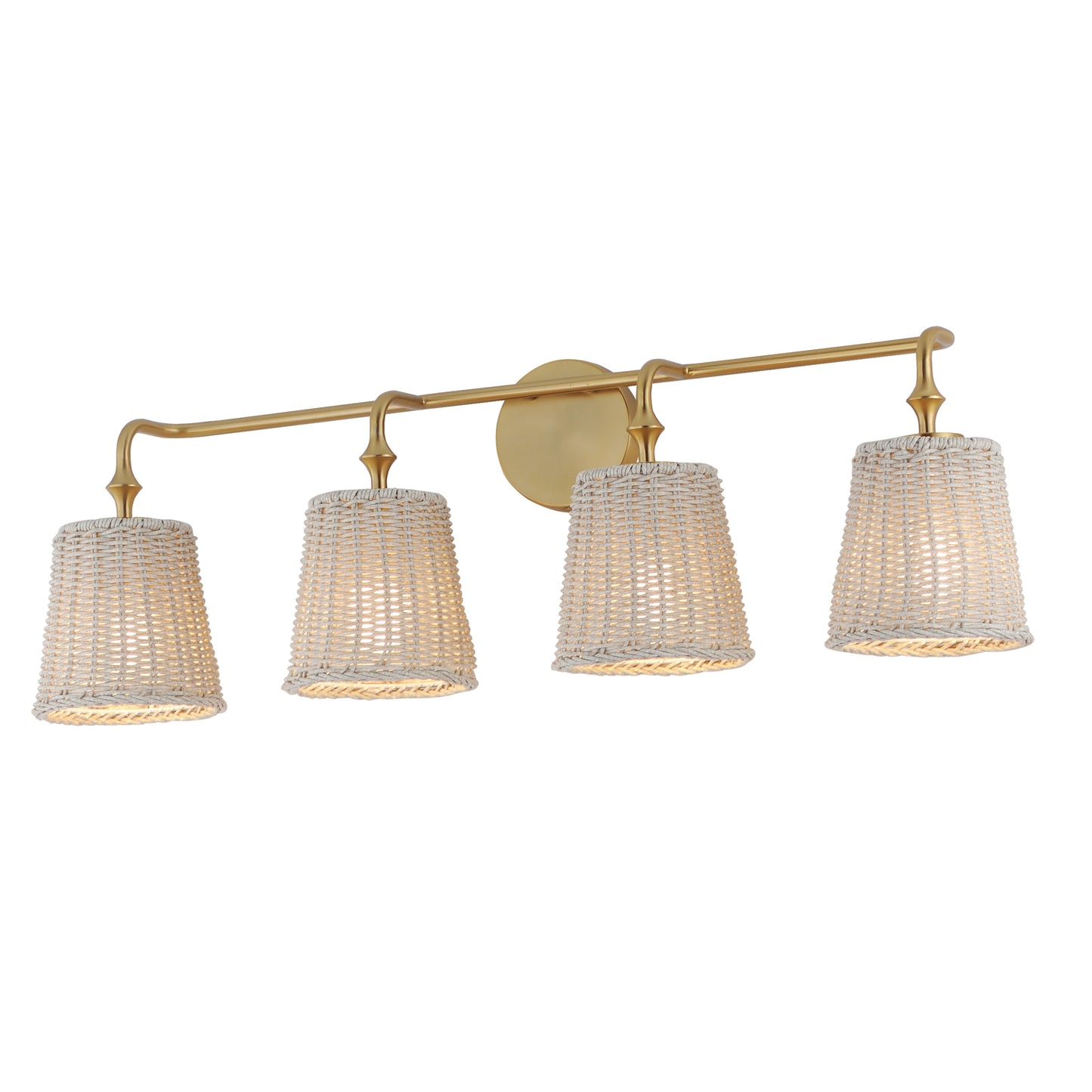 Baja 4-Light Bath Vanity Natural Aged Brass by Maxim Lighting